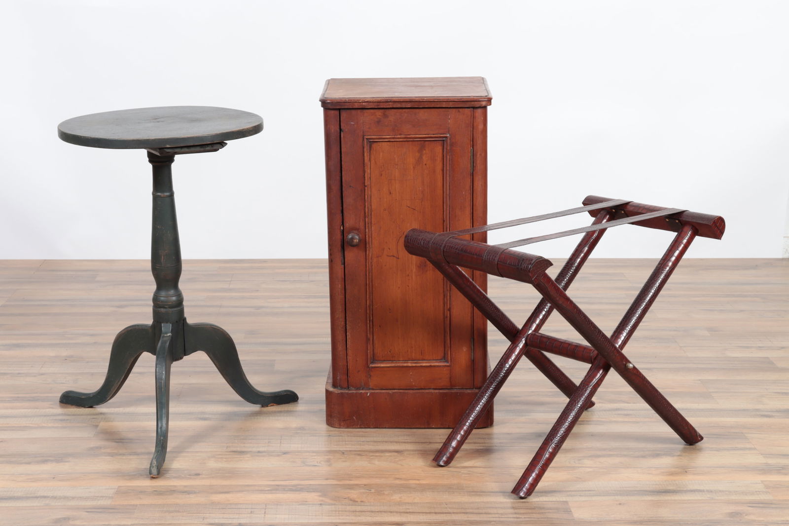 Leather Tray Stand, Candlestand & Cabinet (1 of 11)
