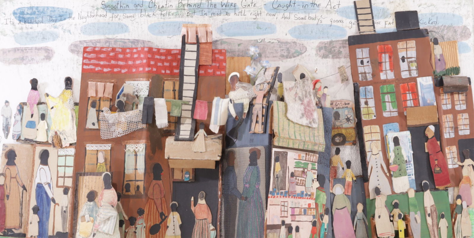 Denise Allen - Outsider -Urban Scene - mixed media (1 of 15)