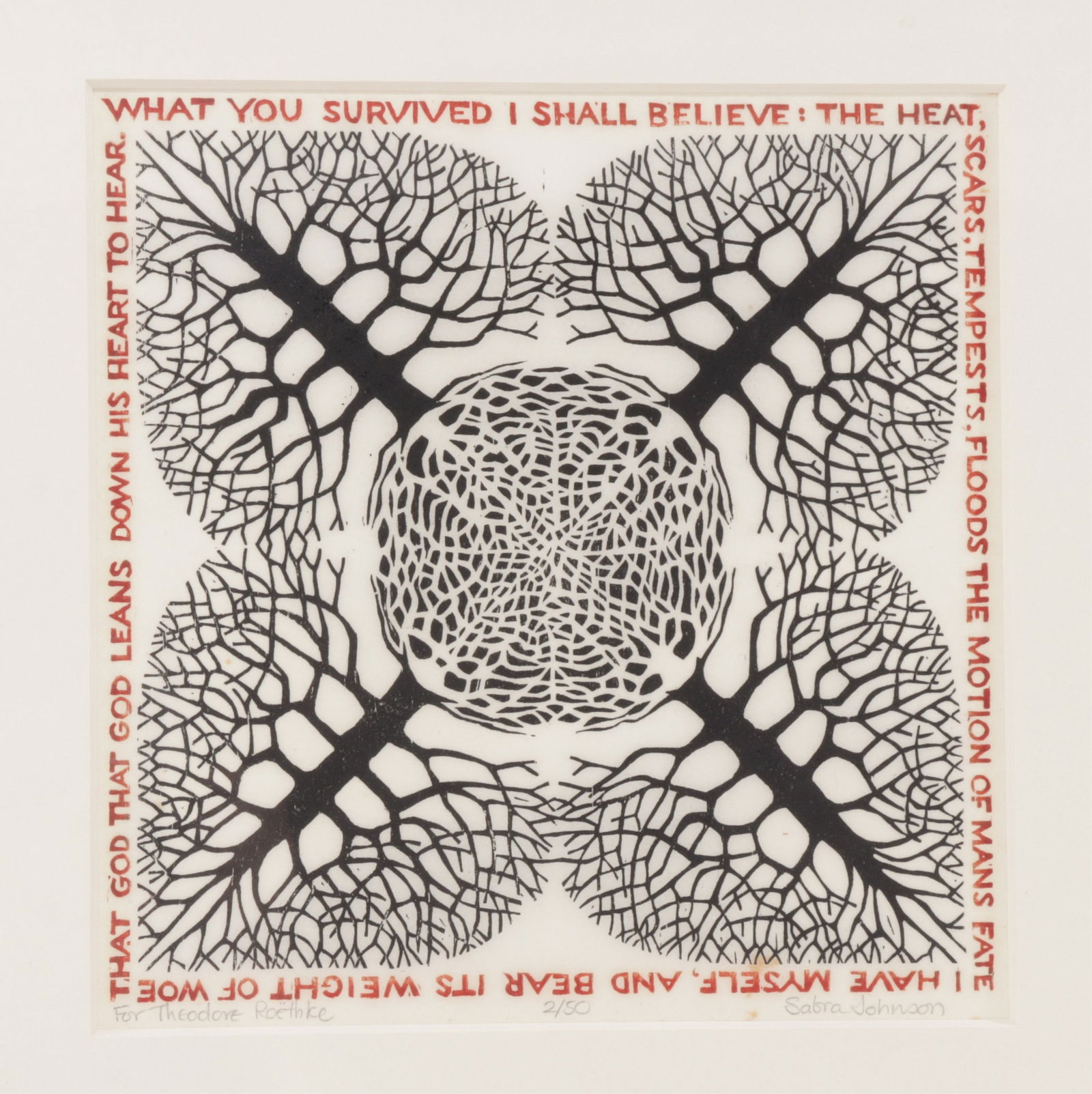 Sabra Johnson Field - Trees - woodblock (1 of 6)