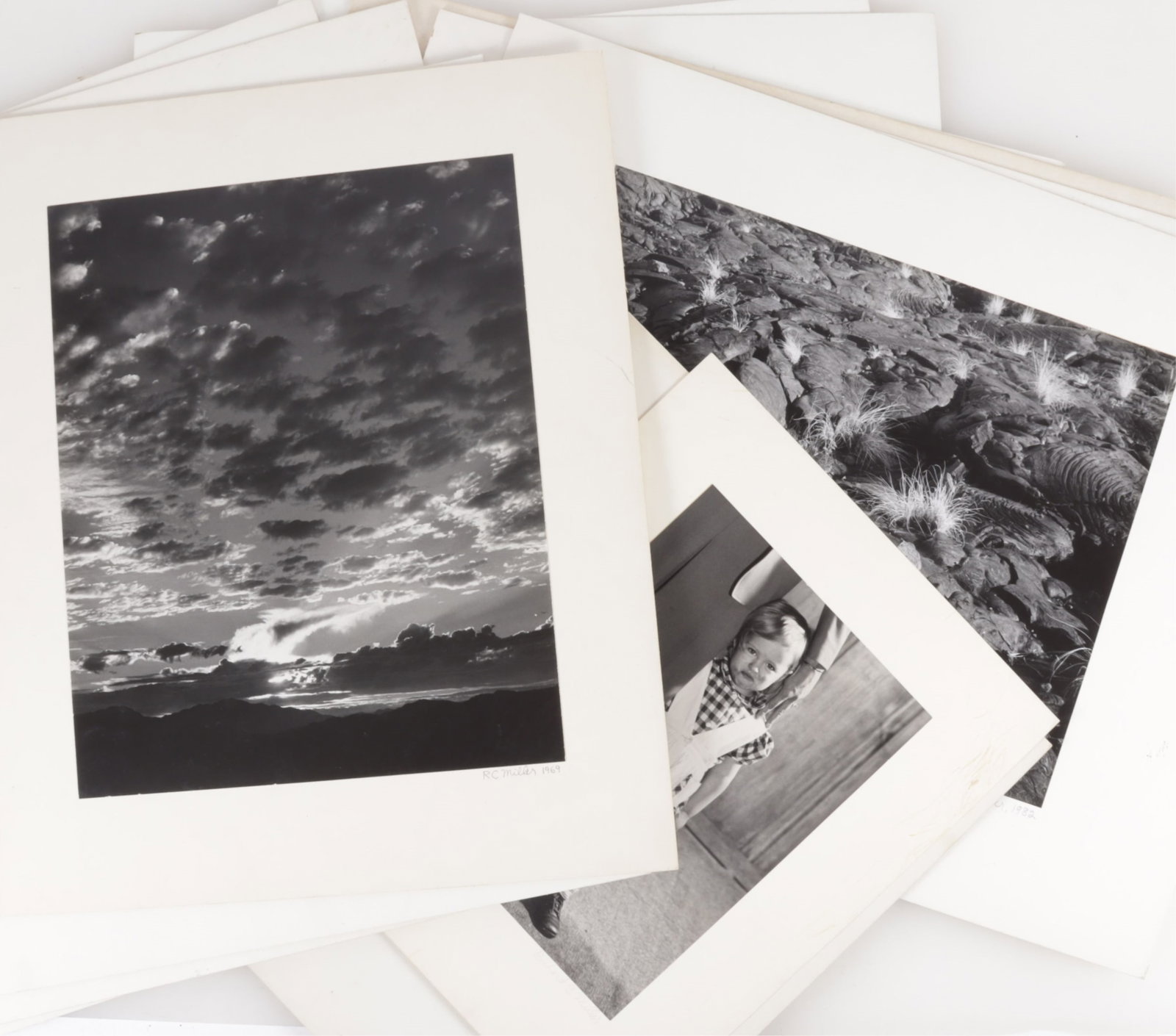 Richard Miller-Select Photographs- c.1936- 1980's: Richard Crump Miller, American, 1912-2010, Birches and water (1936). Avocadoes (1942). Bridge (1953). Landscapes, Hawaii (1970's, 1980s). Full signatures or monogrammed, most titled and dated, in grap