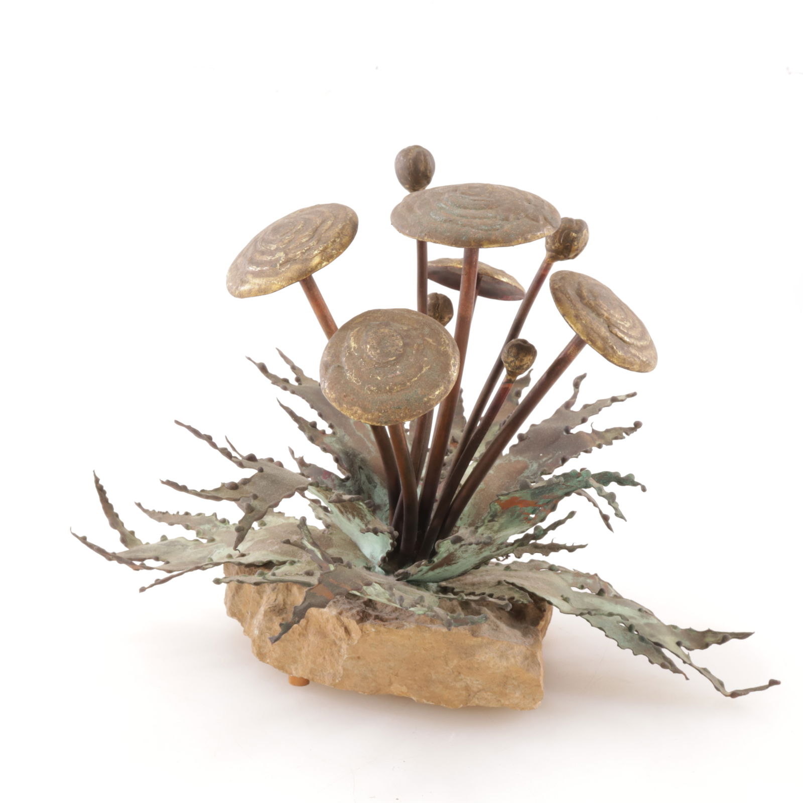 John Steele Brutalist Copper Flower Arrangement (1 of 4)