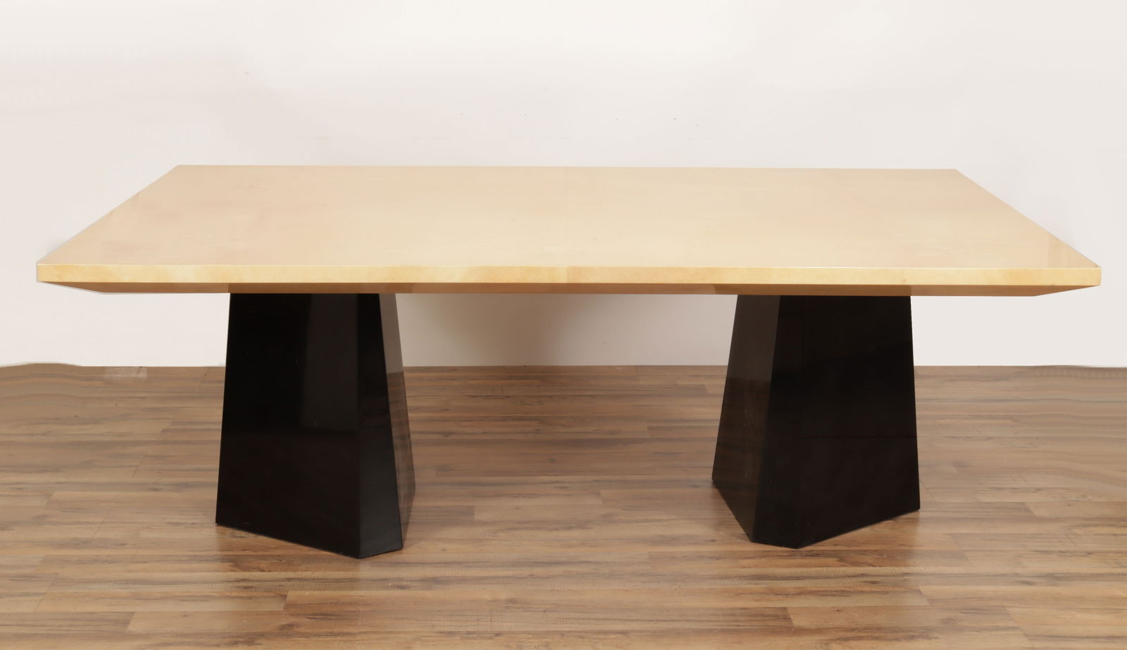 Karl Springer Style Parchment Lacquer Dining Table (1 of 10)