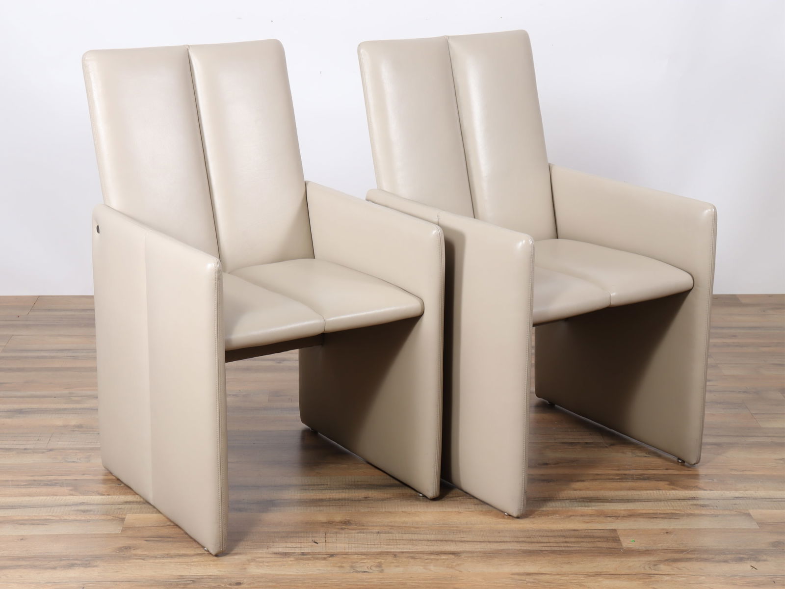 Pair of Leather Arm Chairs, likely Italian (1 of 6)