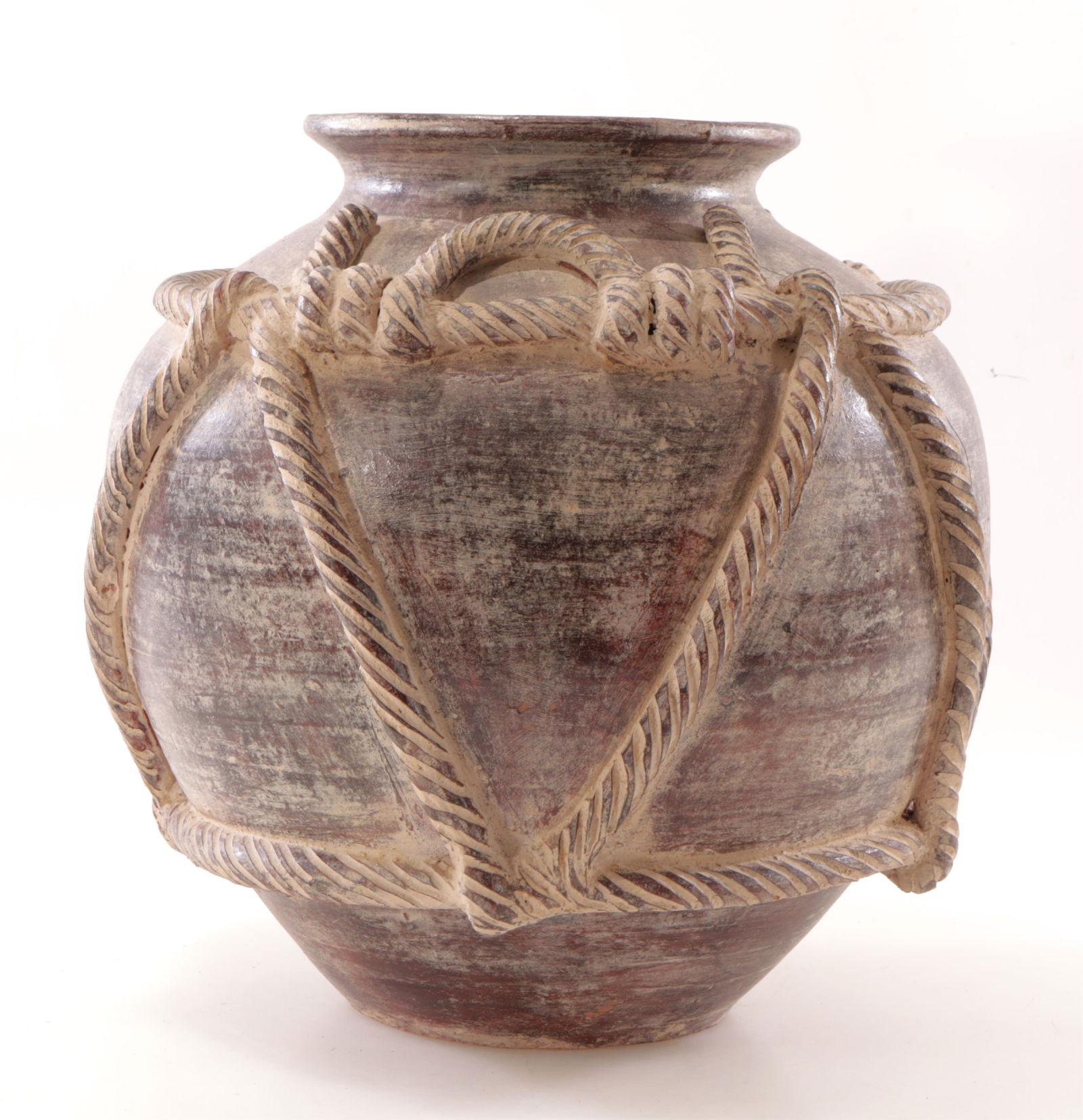 Large Pottery Rope Twist Designer Vase (1 of 8)