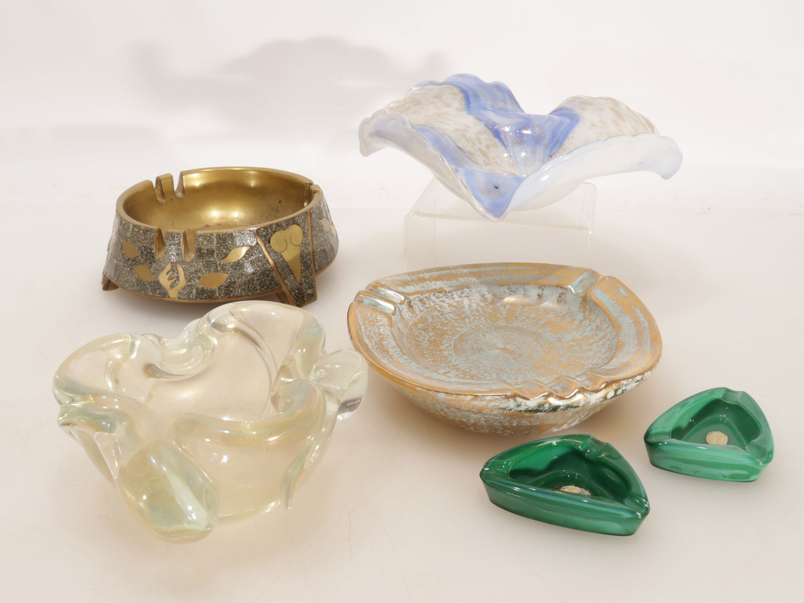 Vintage Glass and Brass Ashtray/Dish Collection (1 of 9)