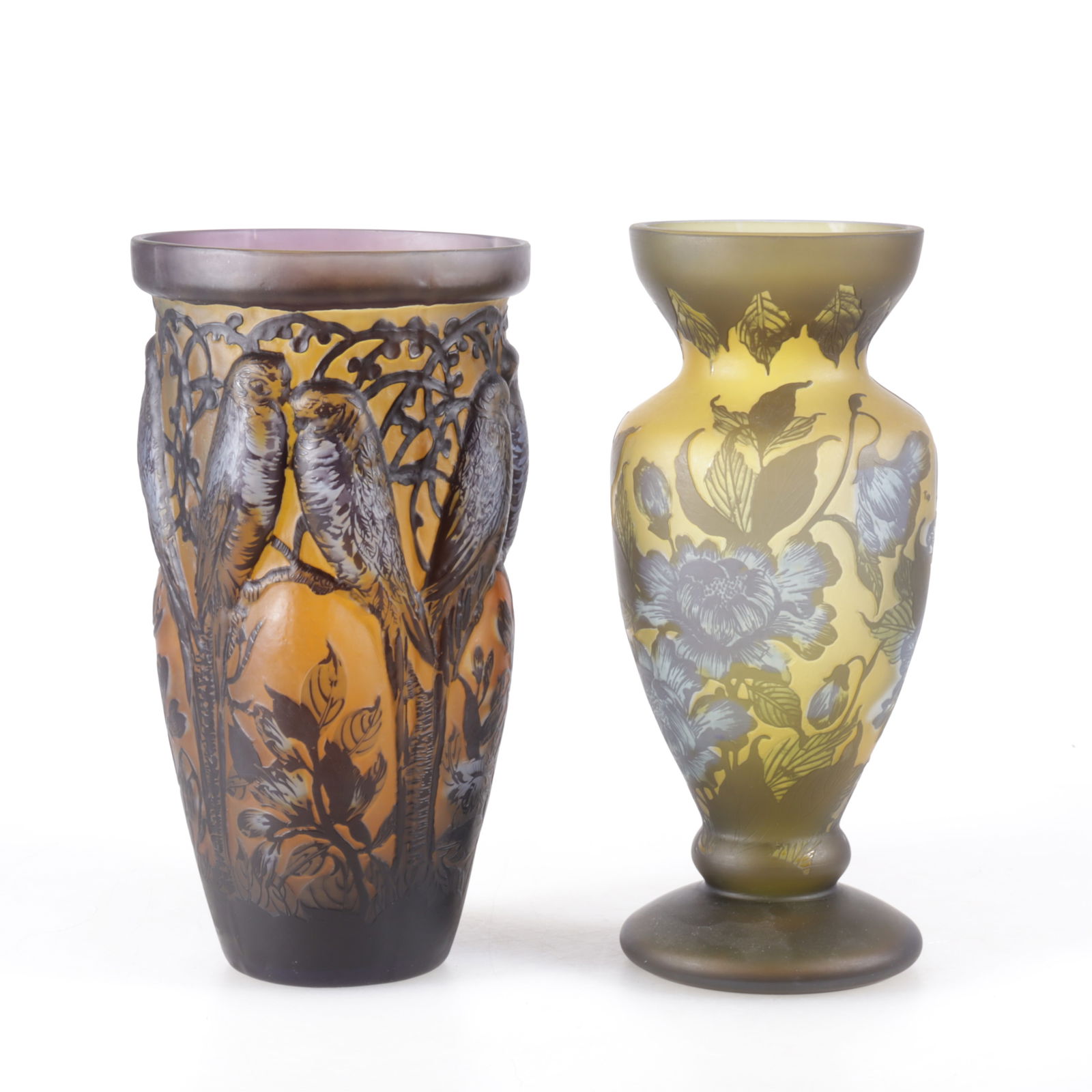 Galle Style Acid Etched Vases (1 of 8)