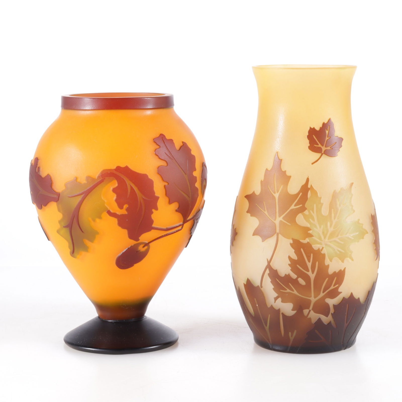 Galle Style Acid Etched Vases (1 of 6)