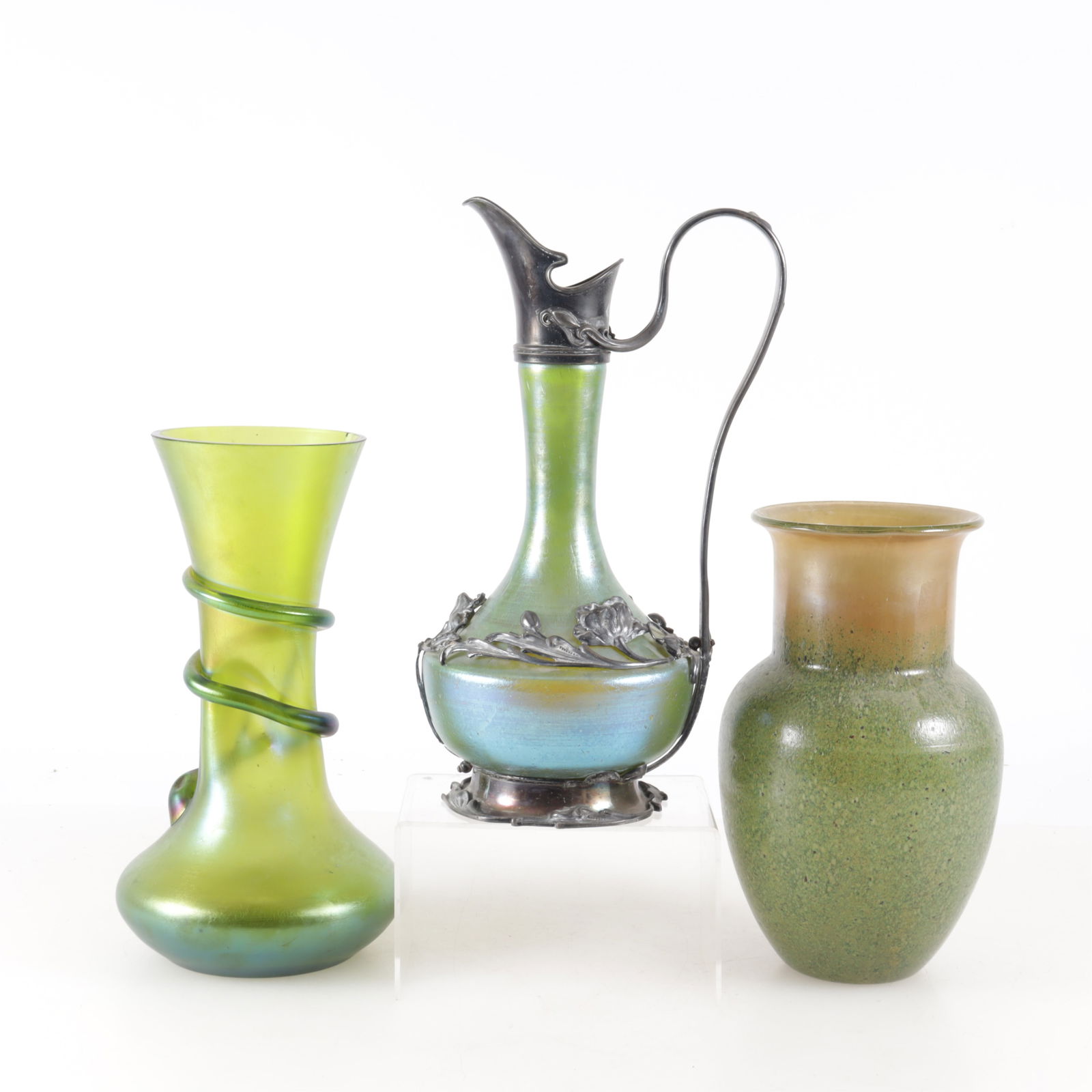 Loetz Style Vase, Ewer & Vase (1 of 9)