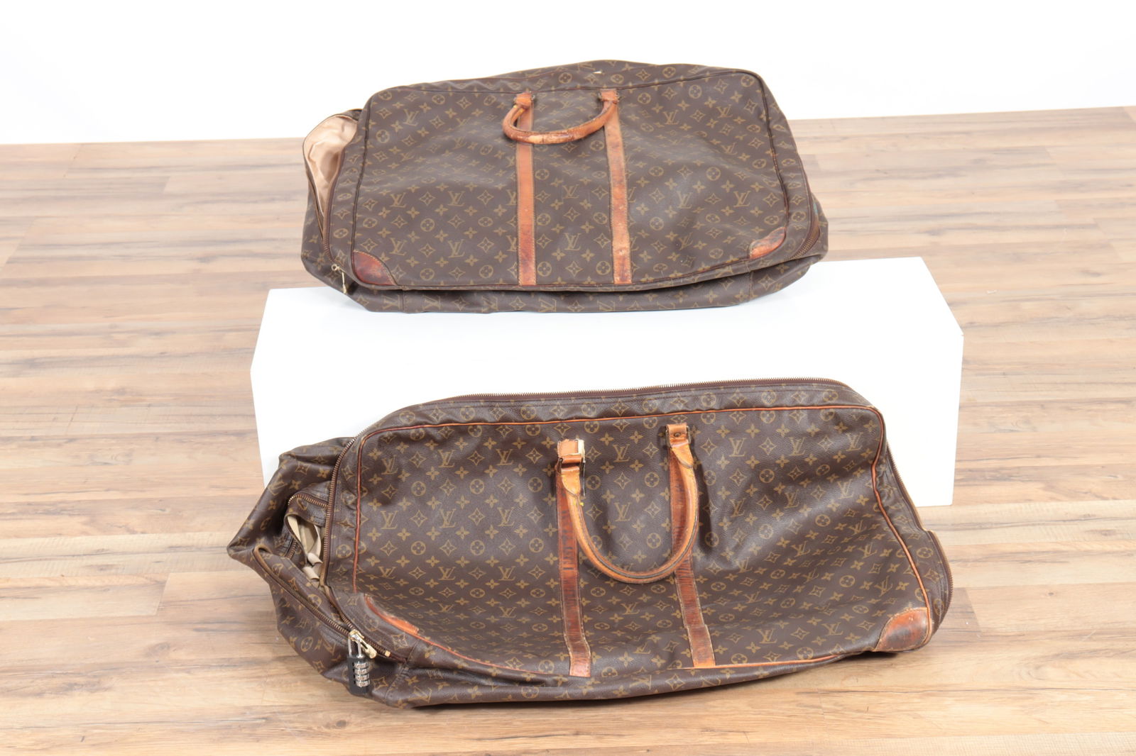 Two Louis Vuitton Soft Sided Suitcases (1 of 9)
