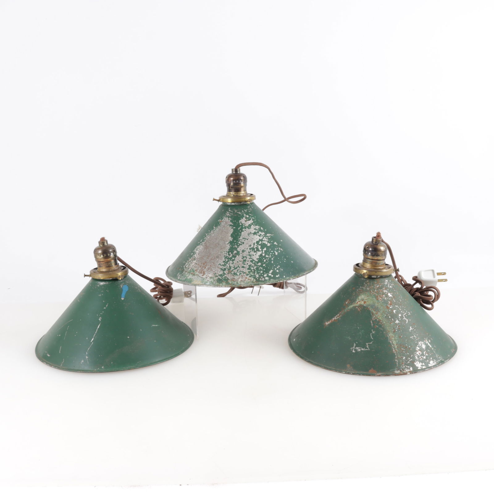 3 Vintage Billiard Pendant Lights (1 of 4)