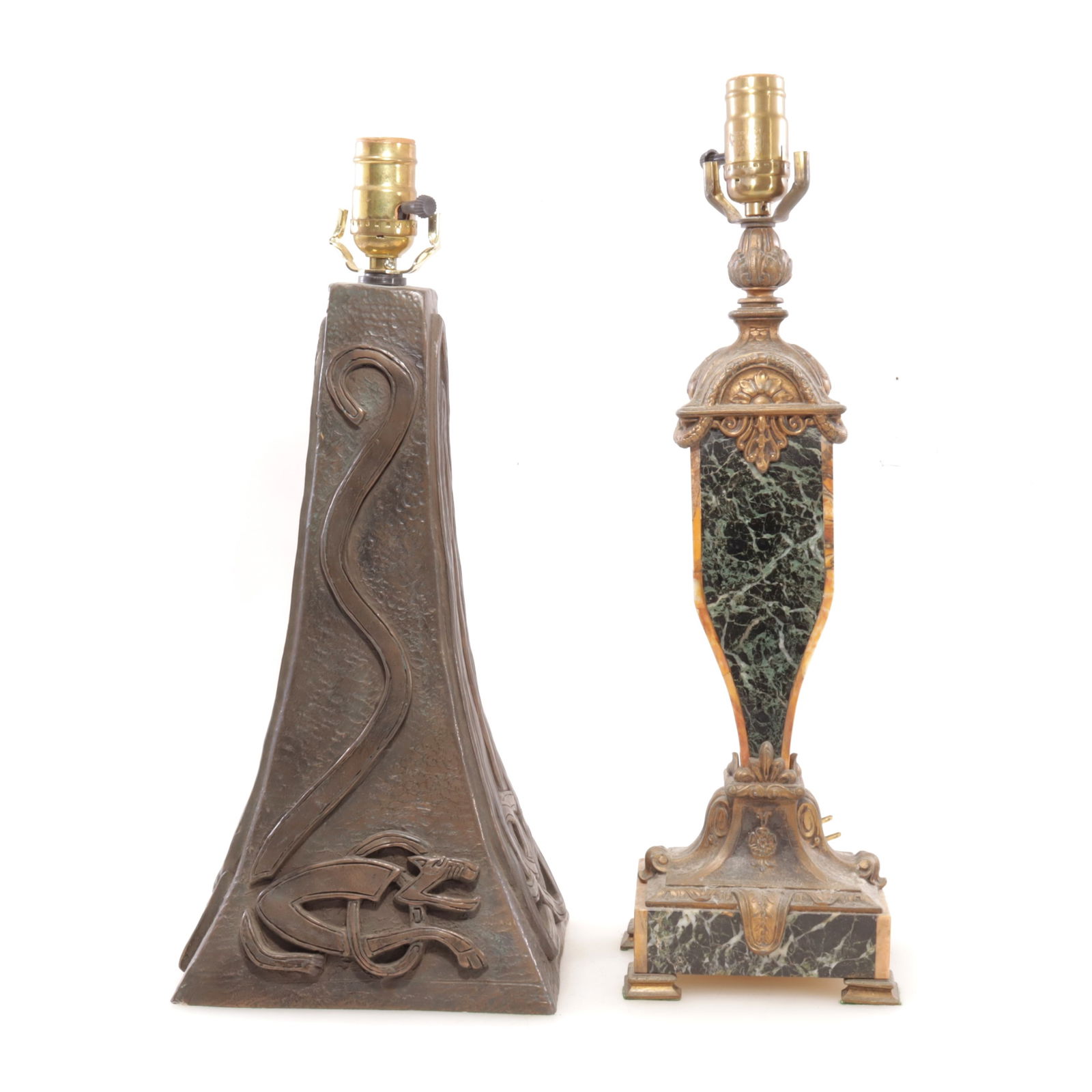 Art Deco Lamp & Irish Wolfhound Lamp (1 of 5)