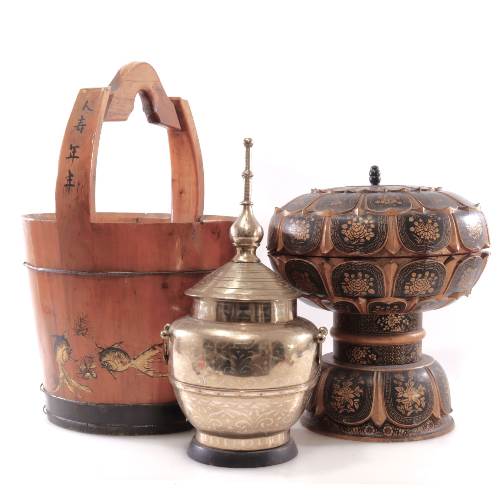 Chinese Lacquer Box, Bucket & Persian Jar (1 of 10)