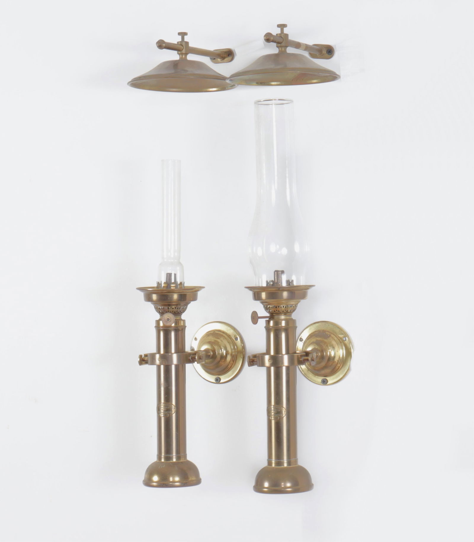 Pair of Victorian Brass Ship's Oil Lamp (1 of 8)