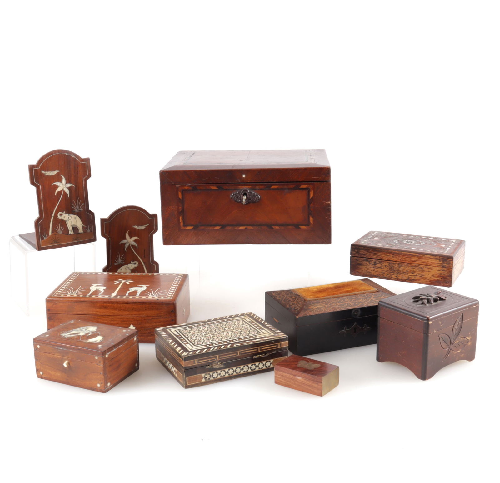 Group of decorative wooden boxes (1 of 9)