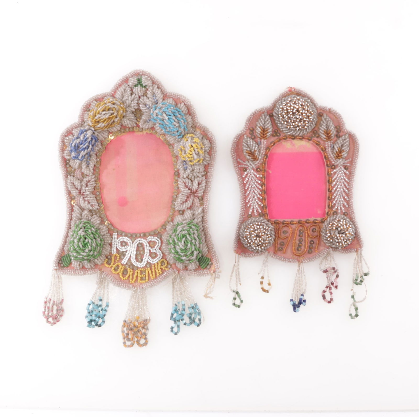 2 Native American Antique Beaded Frame (1 of 7)