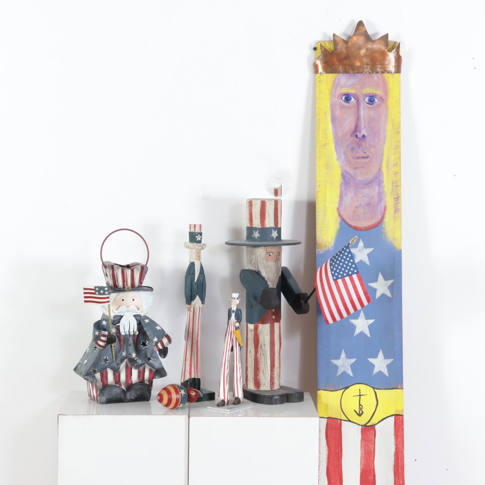 Folk Art Americana Patriotic Sculptures (1 of 6)