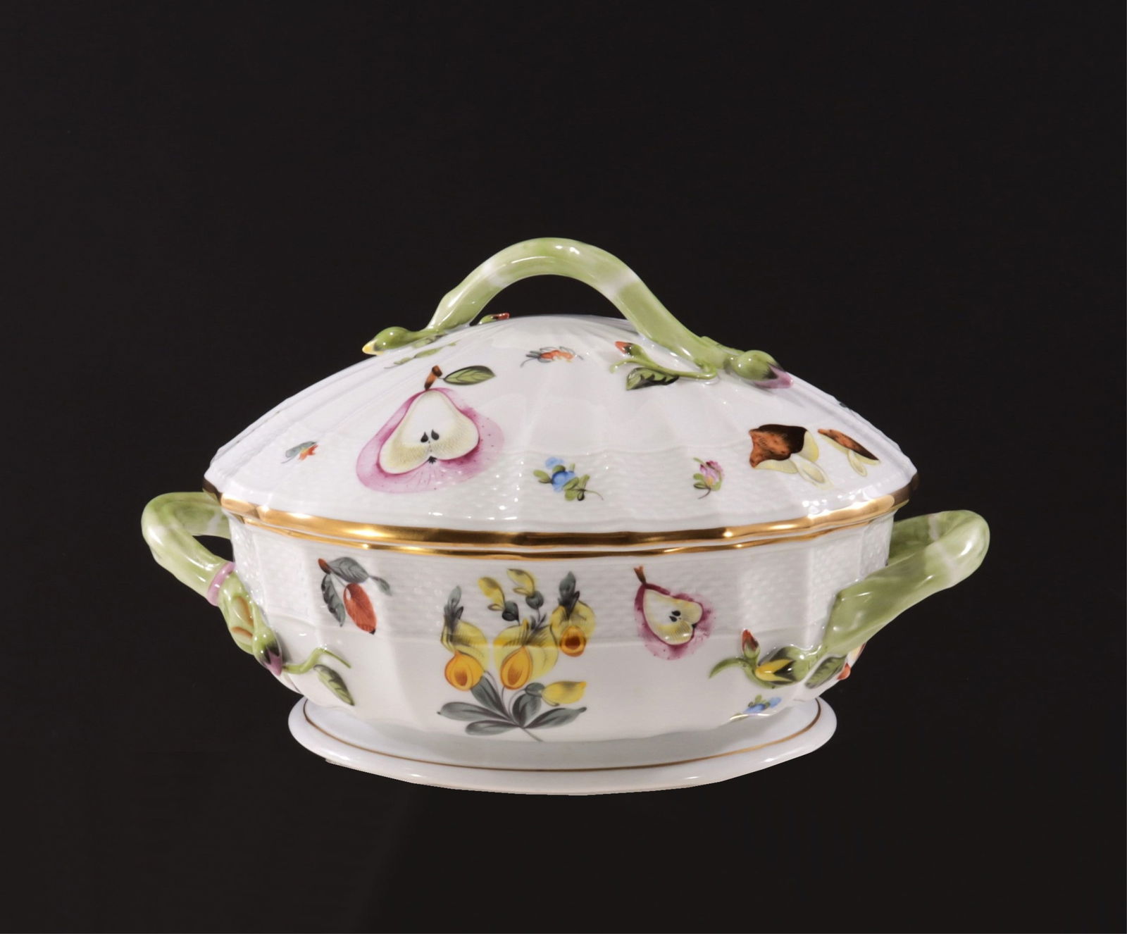 Herend Rothschild Bird Covered Vegetable Bowl (1 of 7)