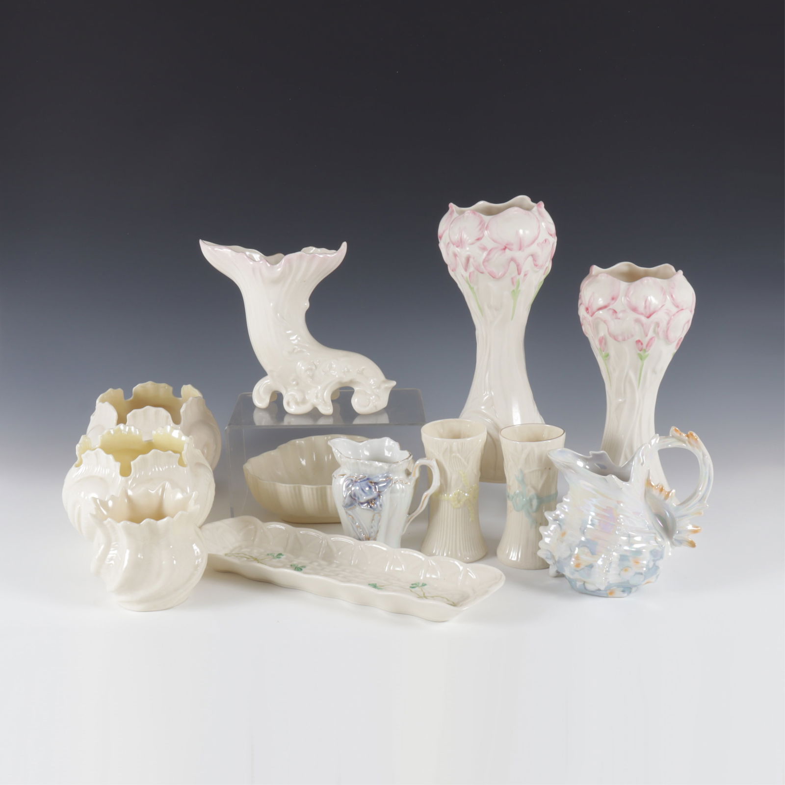 Belleek Porcelain Vases, Trays & Table Articles (1 of 6)
