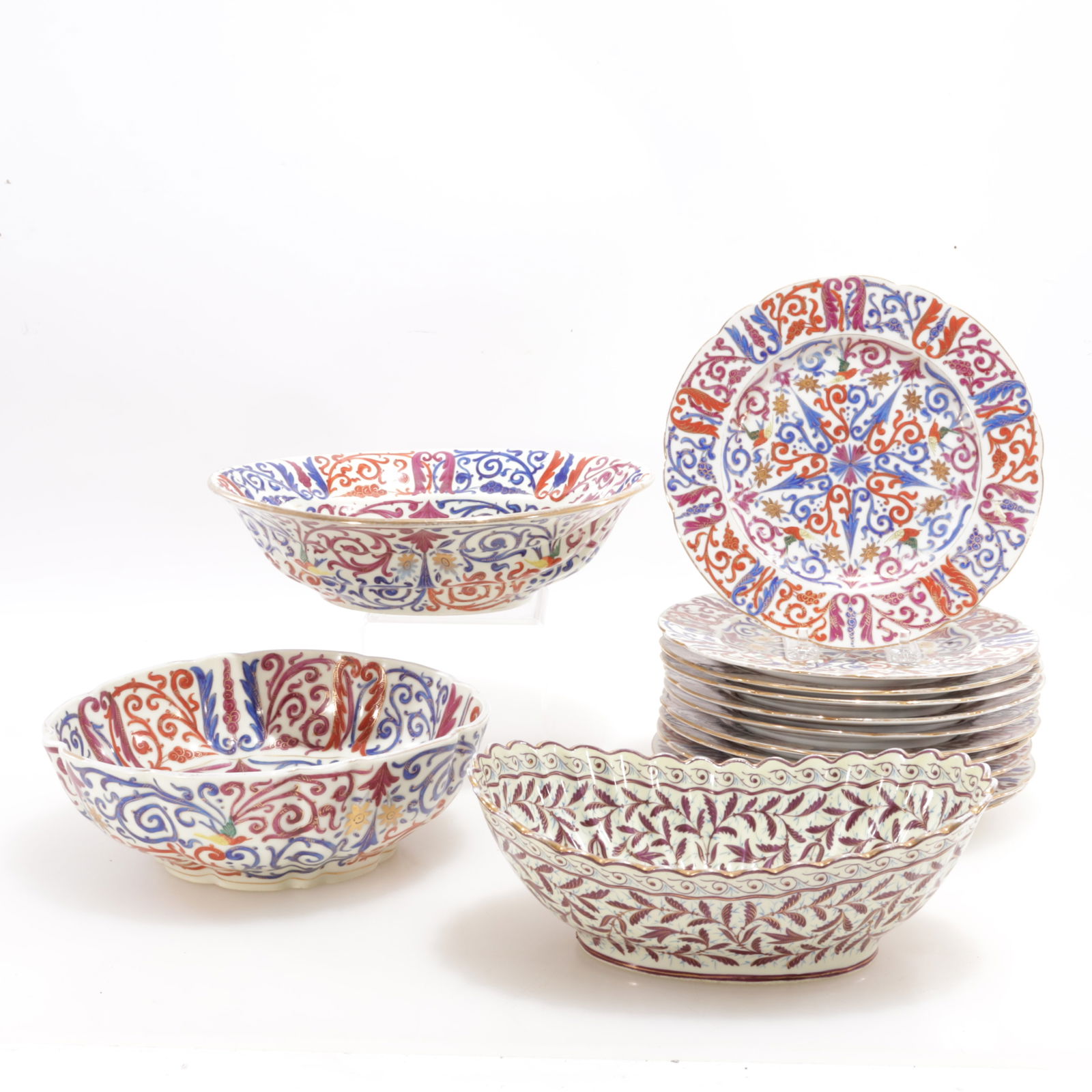 14 Pieces RB Austrian Porcelain Plates & Bowls (1 of 7)