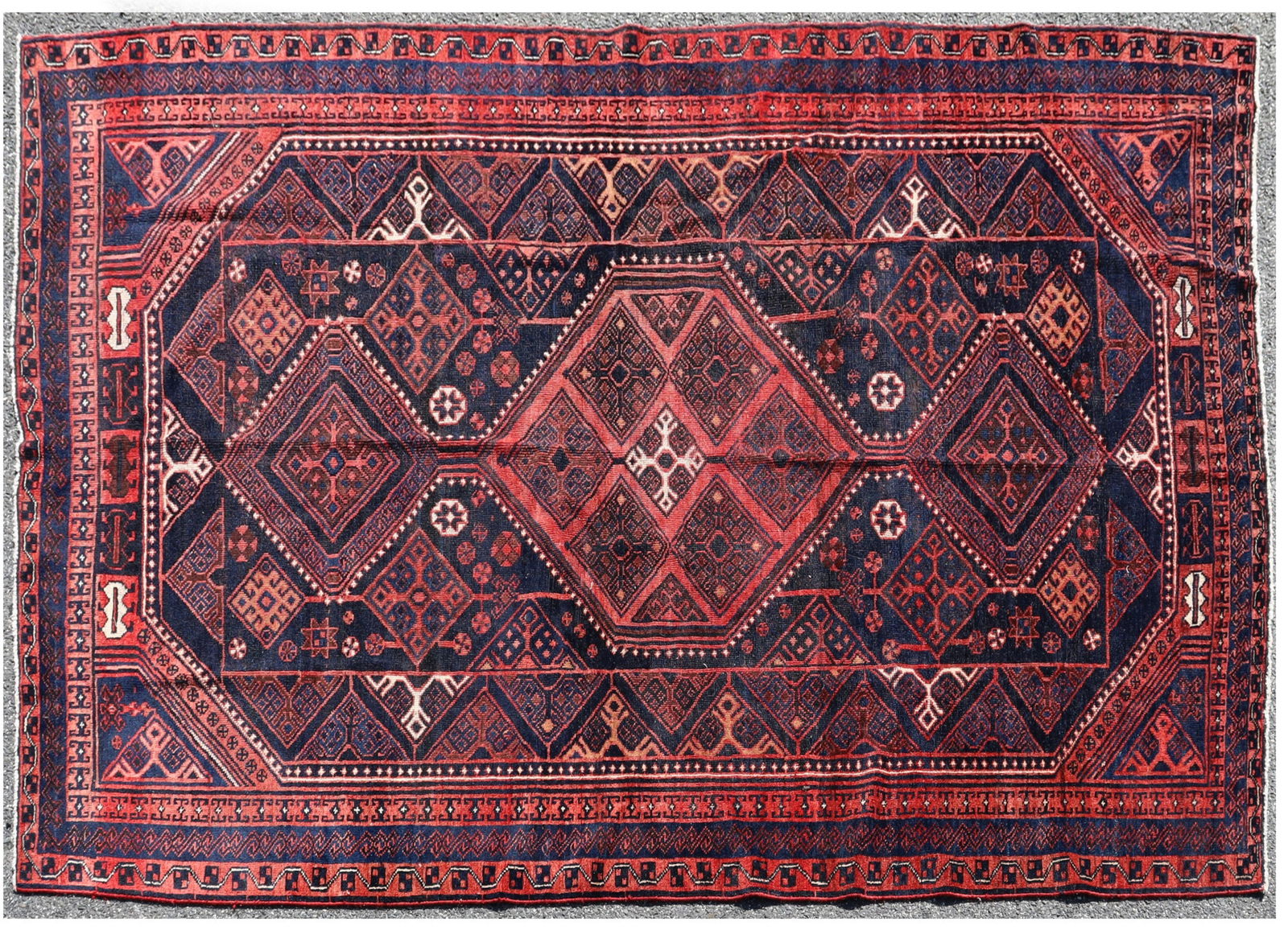 Persian Hamadan Wool Rug (1 of 9)