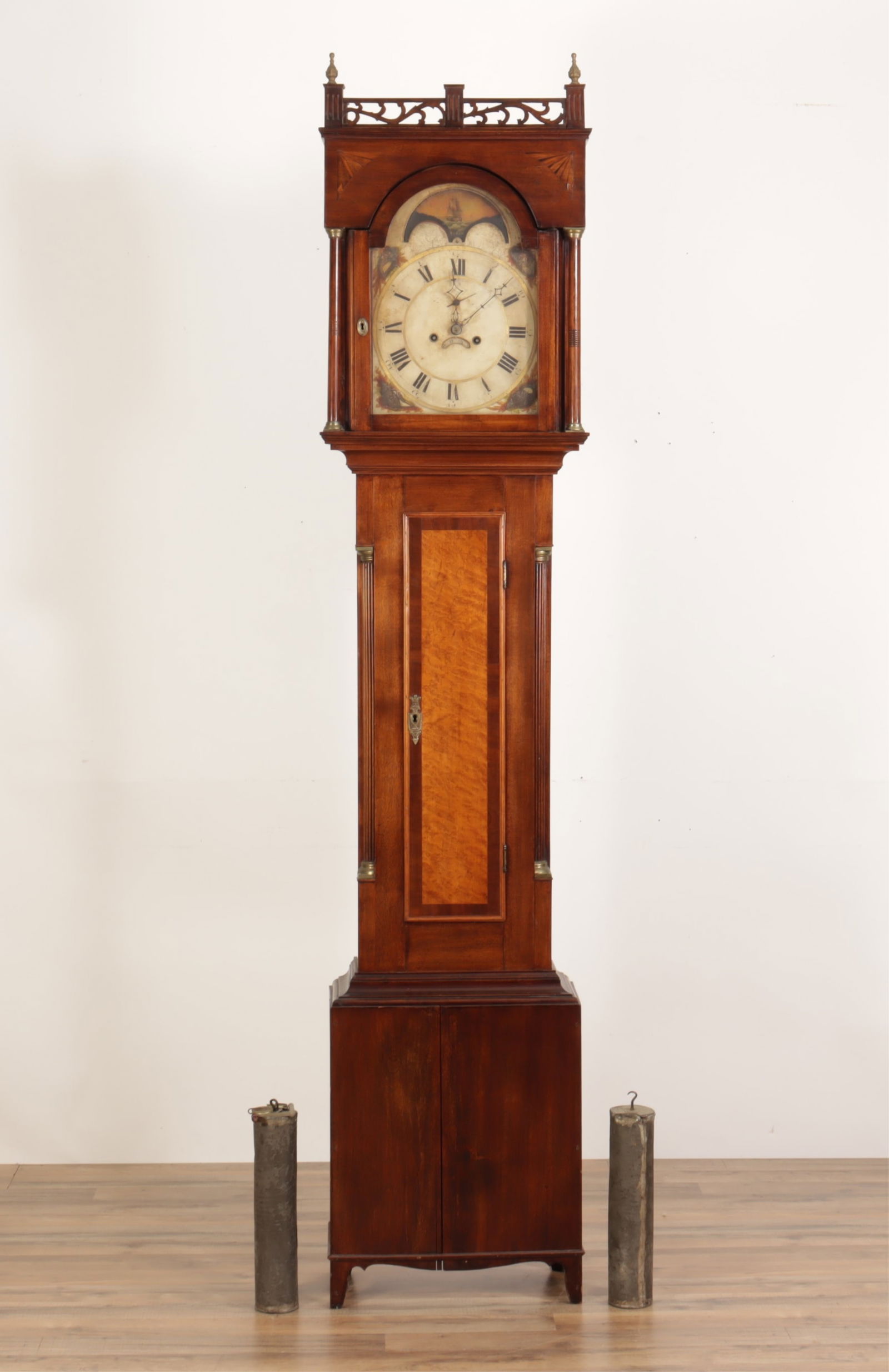 George III Brass Mounted Mahogany Tall Case Clock (1 of 9)