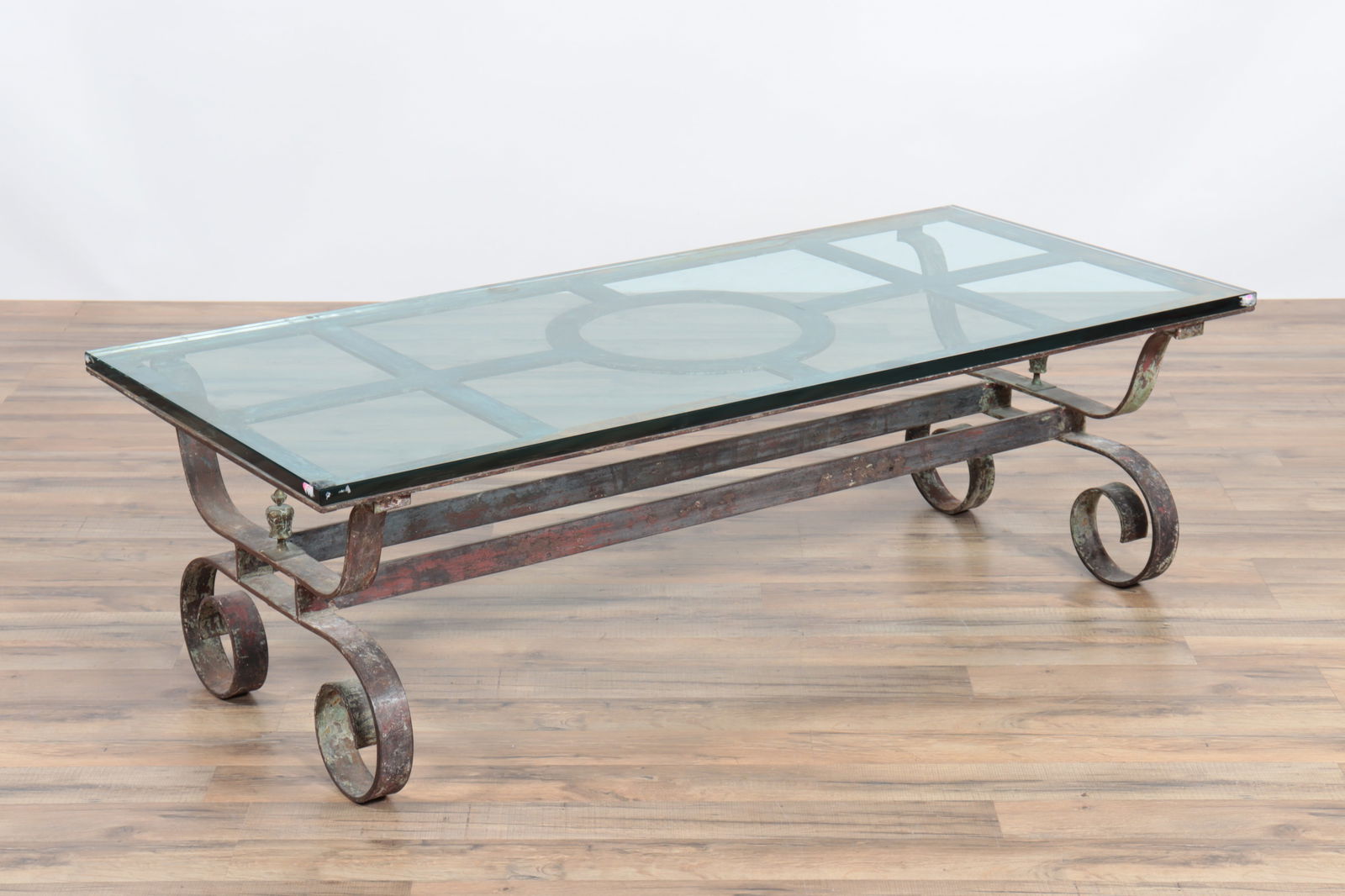 Baroque Style Wrought Iron Coffee Table (1 of 6)