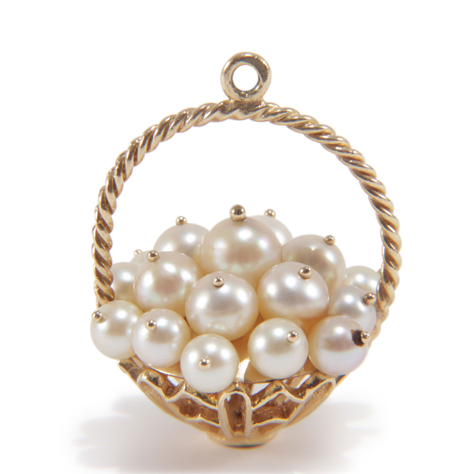 14K Basket of Pearls Pendant (1 of 3)