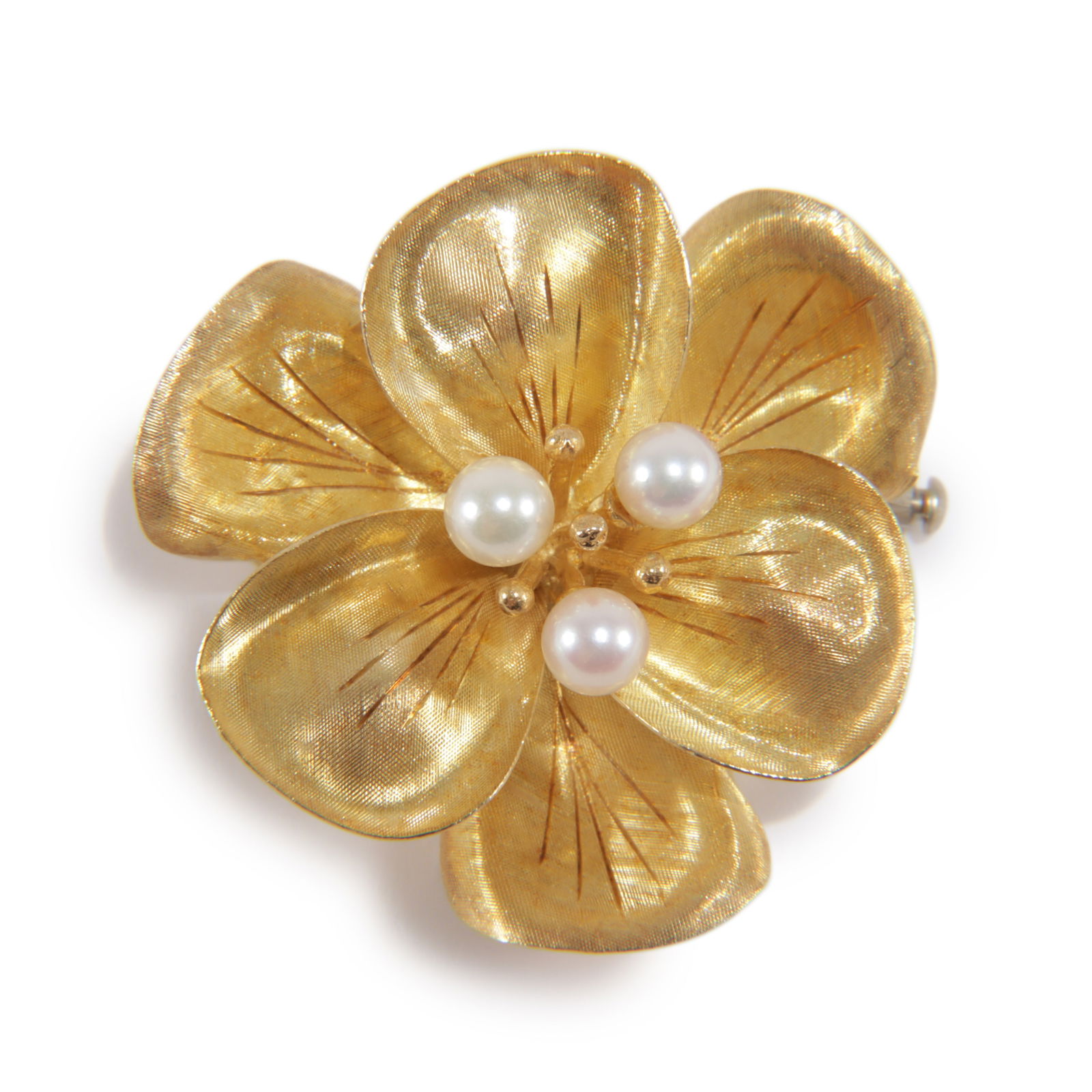 Corletto 14K Flower Brooch (1 of 5)