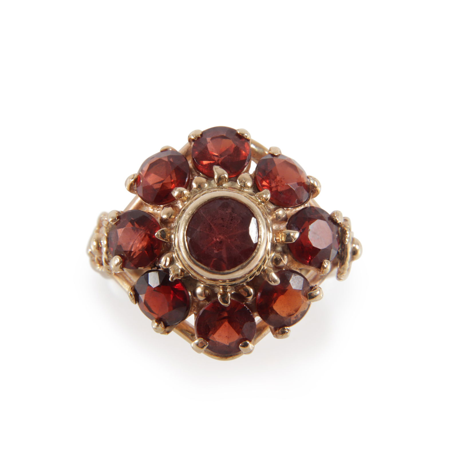 Vintage Orange Garnet Cocktail Ring (1 of 4)