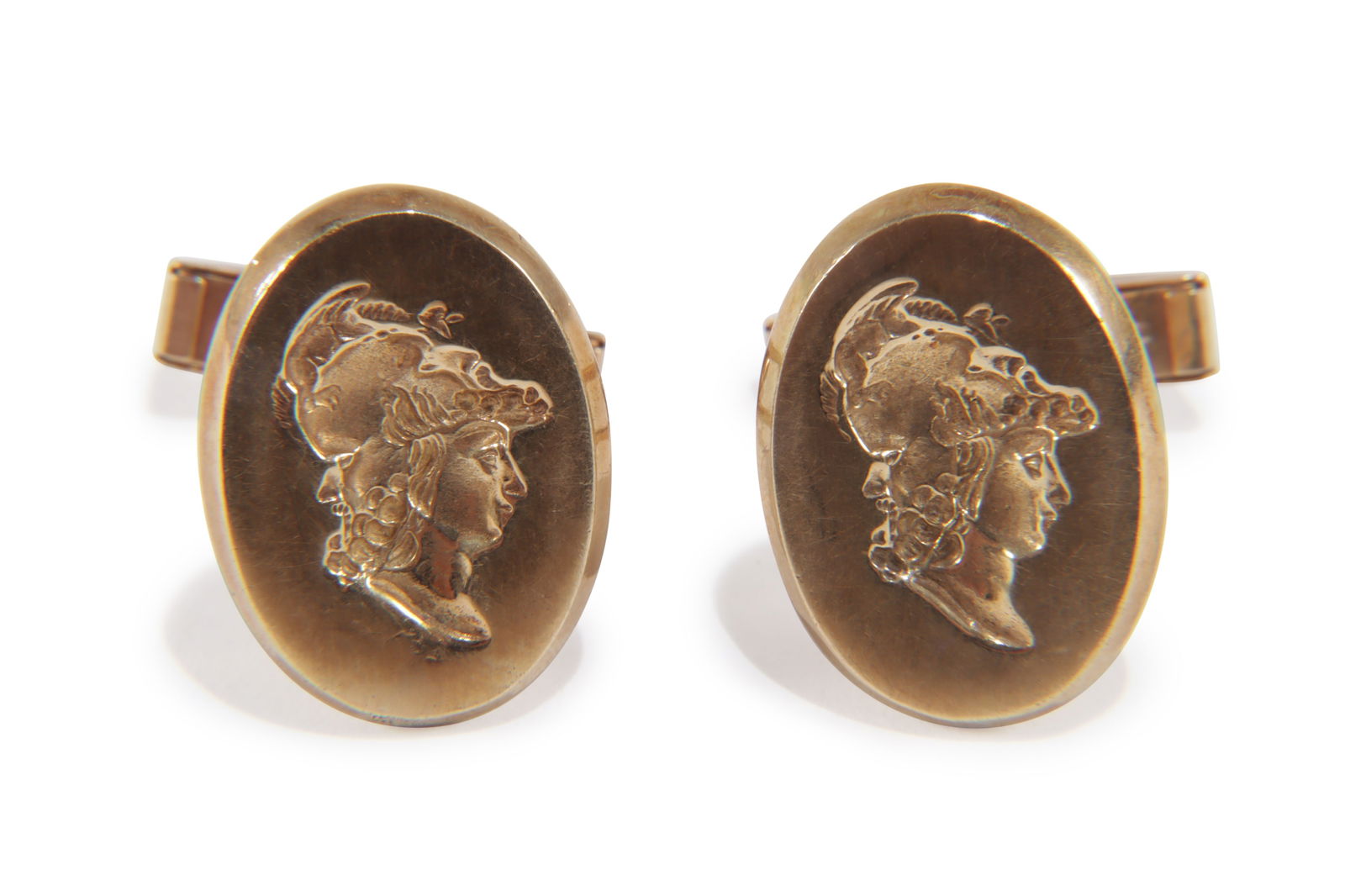 Pair of 14K Roman Solider Cufflinks (1 of 2)