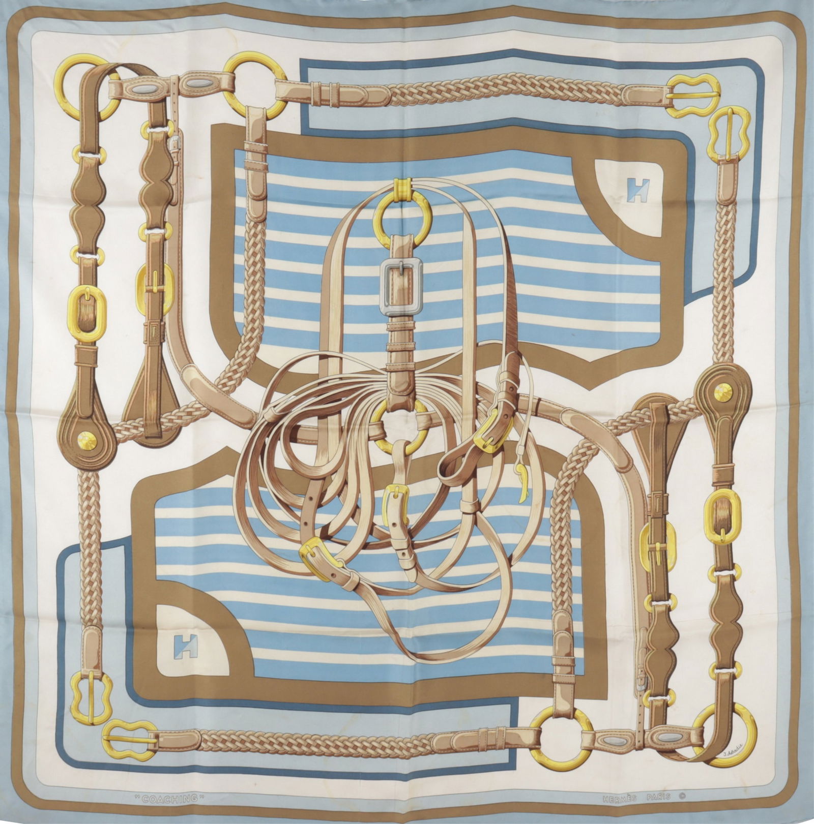 Hermes Coaching Silk Scarf (1 of 10)