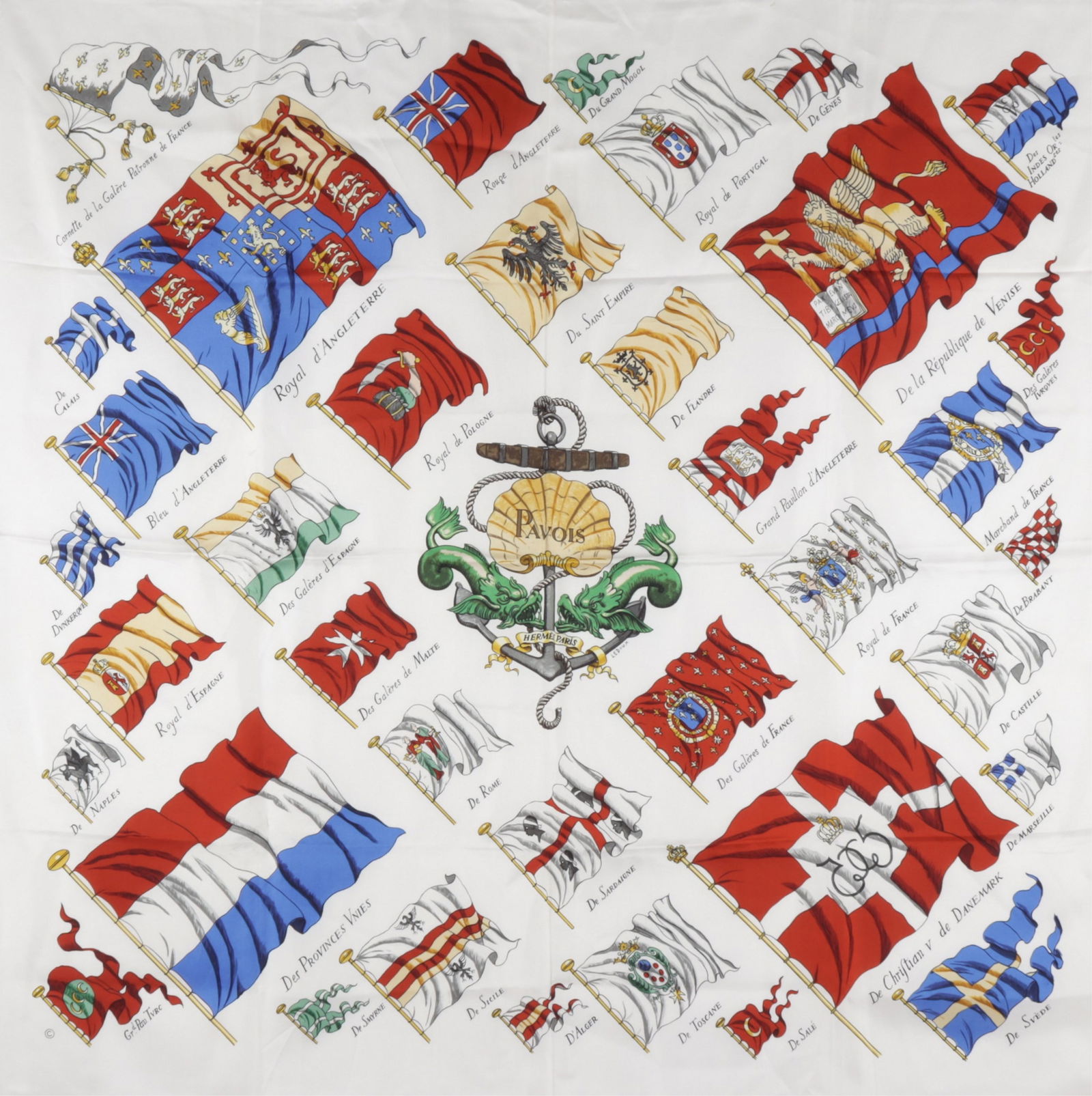 Hermes Pavois Silk Scarf (1 of 5)