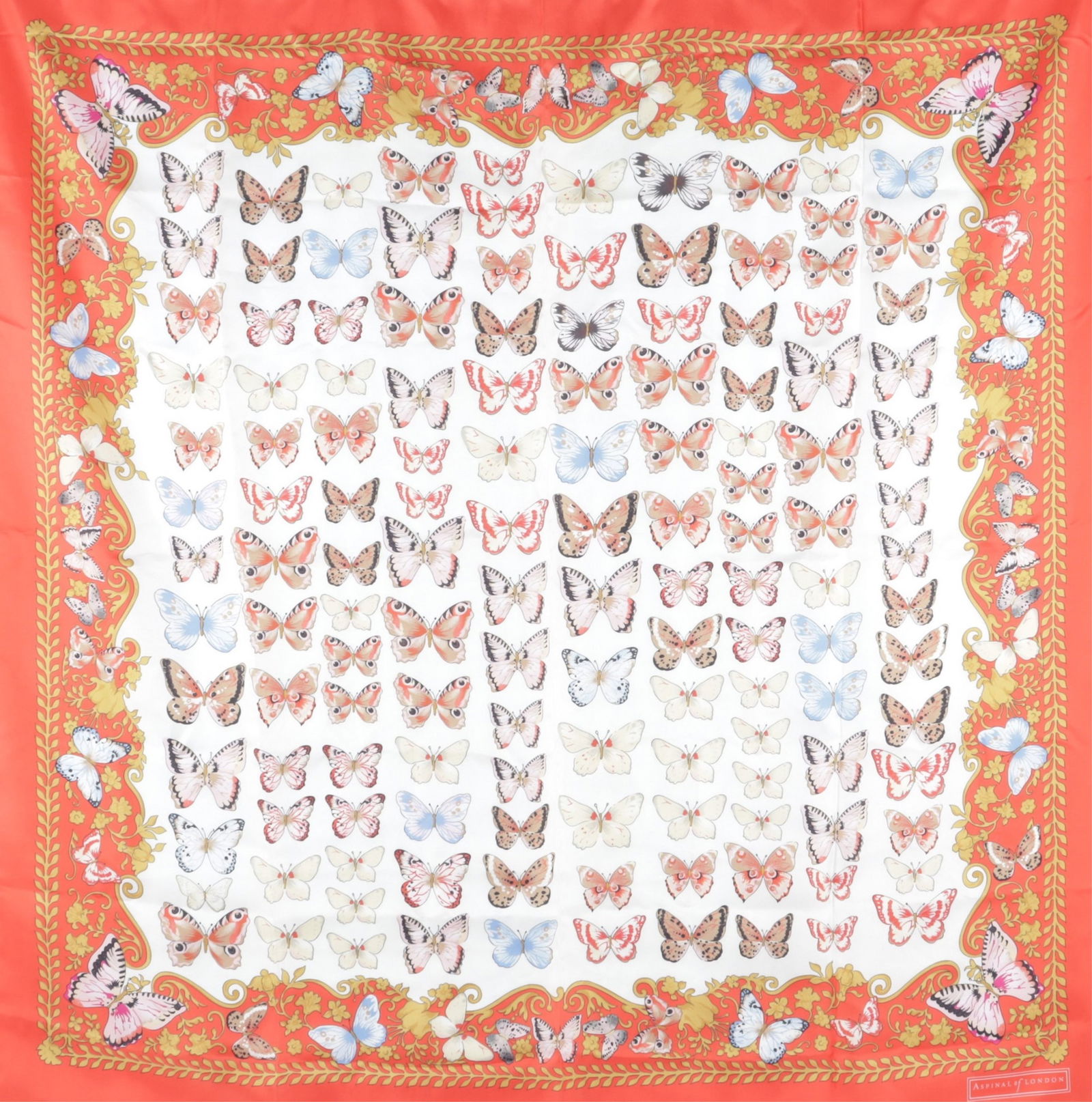 Aspinal of London Butterfly Silk Scarf (1 of 5)