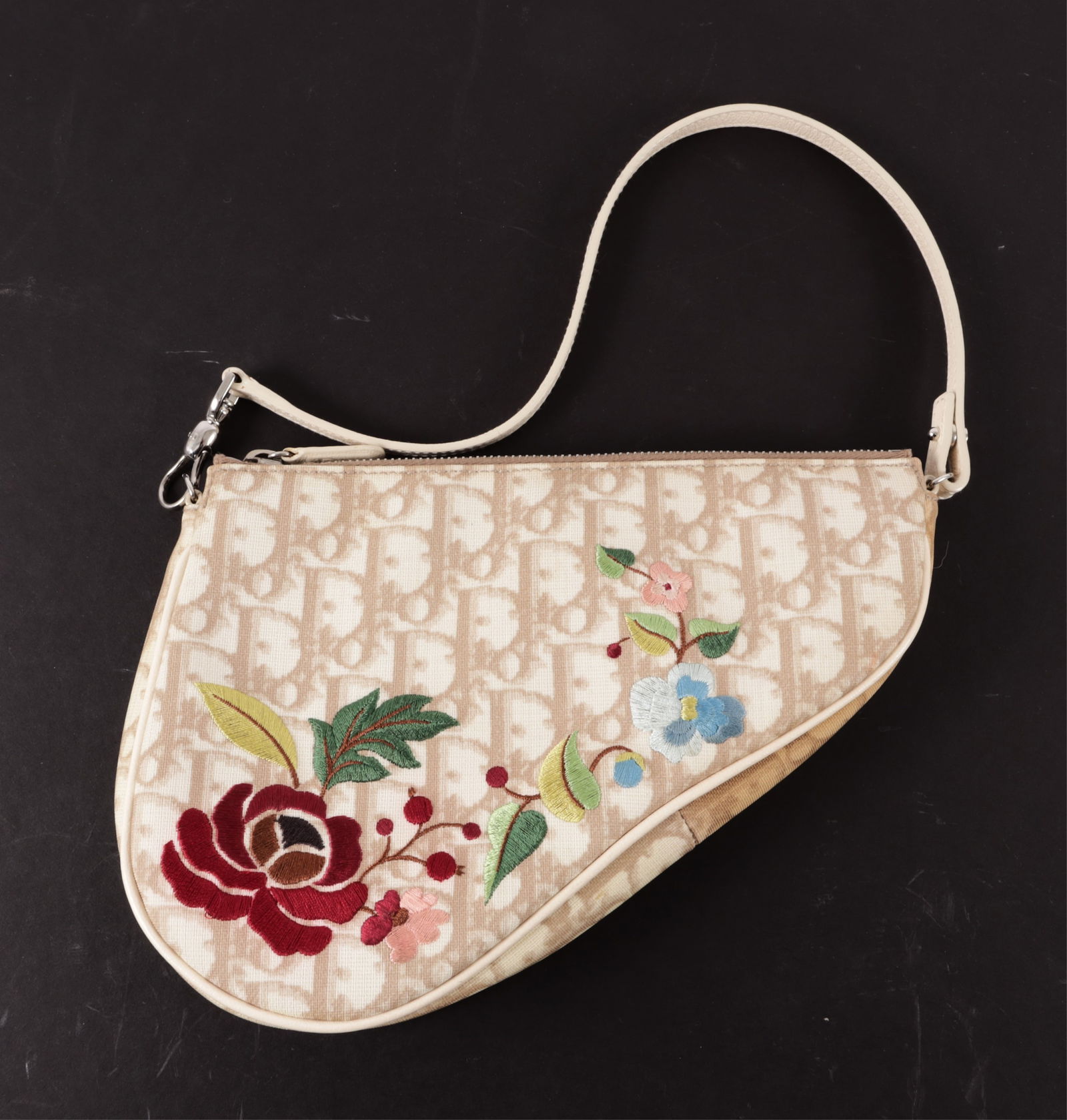 Dior Embroidered Mini Saddle Bag (1 of 9)