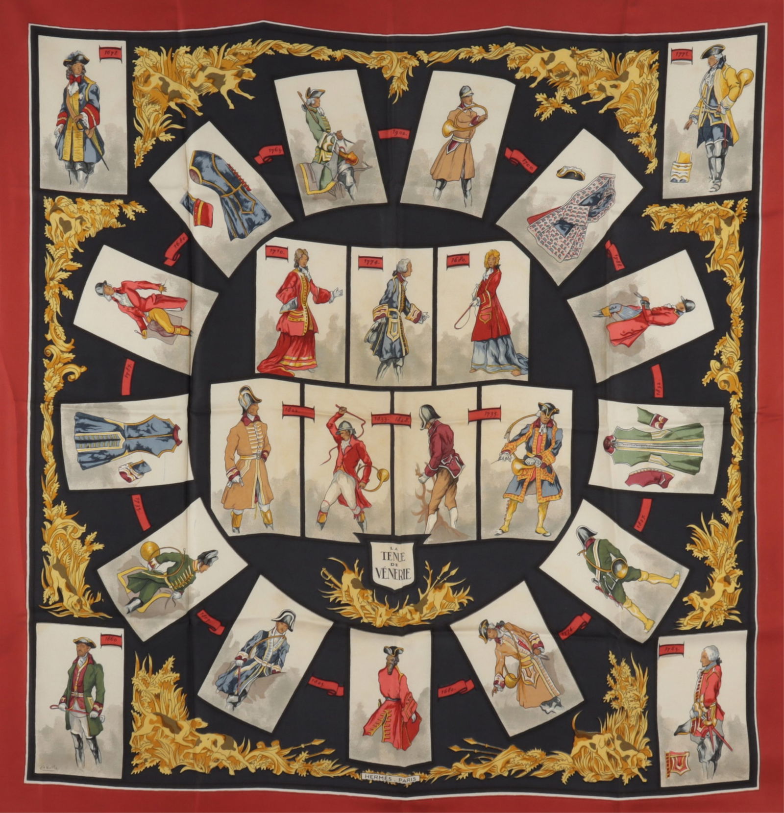 Hermes La Tenue de Venerie Silk Scarf (1 of 6)