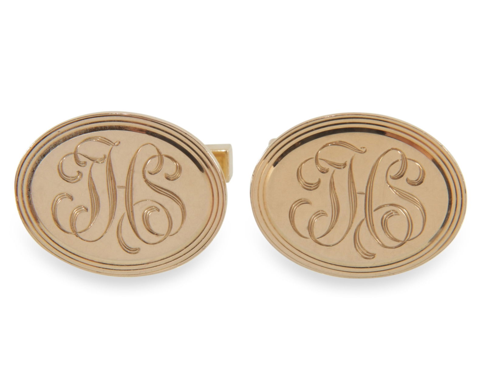 Pair of Tiffany & Co 14K Oval Cufflinks (1 of 2)
