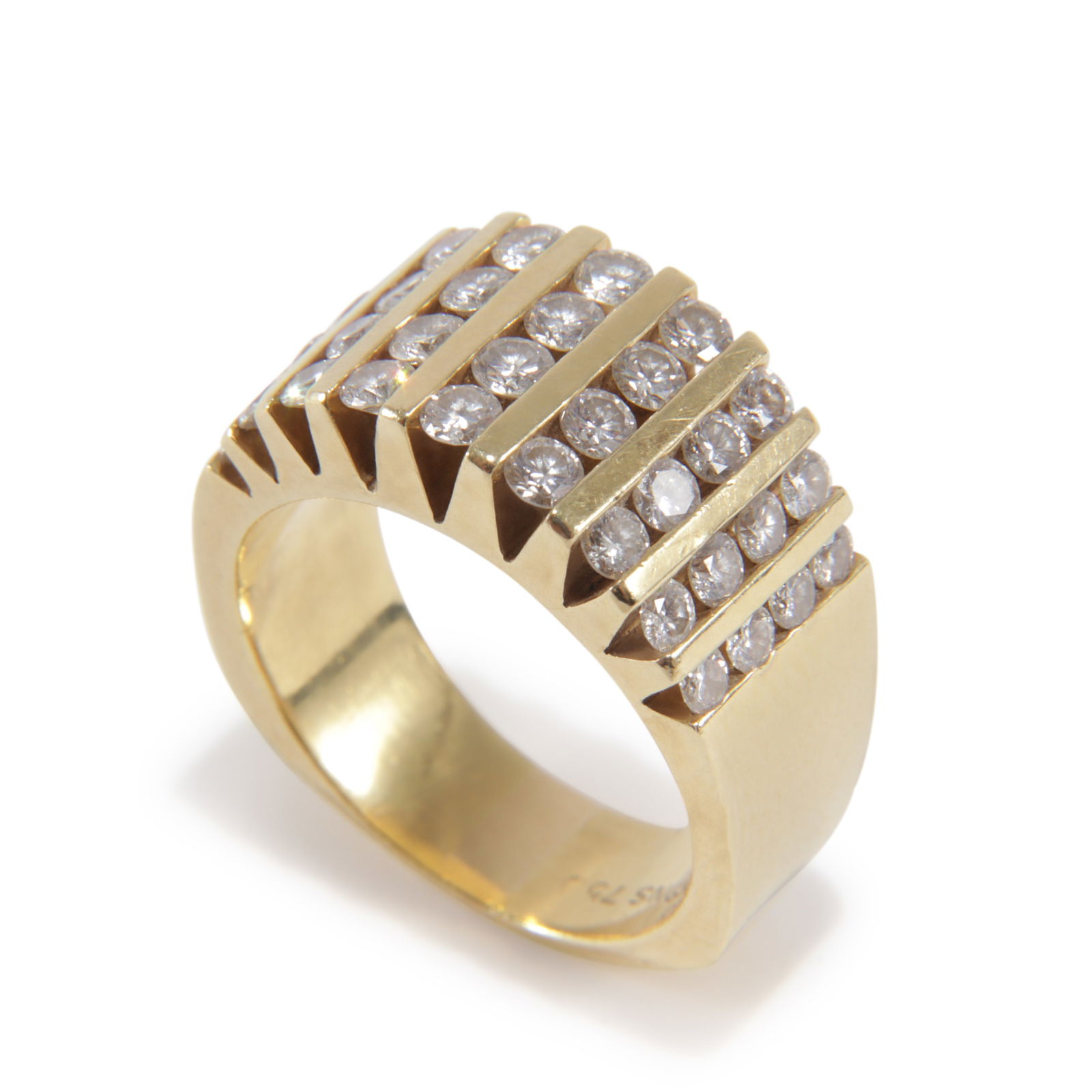 Retro Channel Set Diamond Ring (1 of 5)