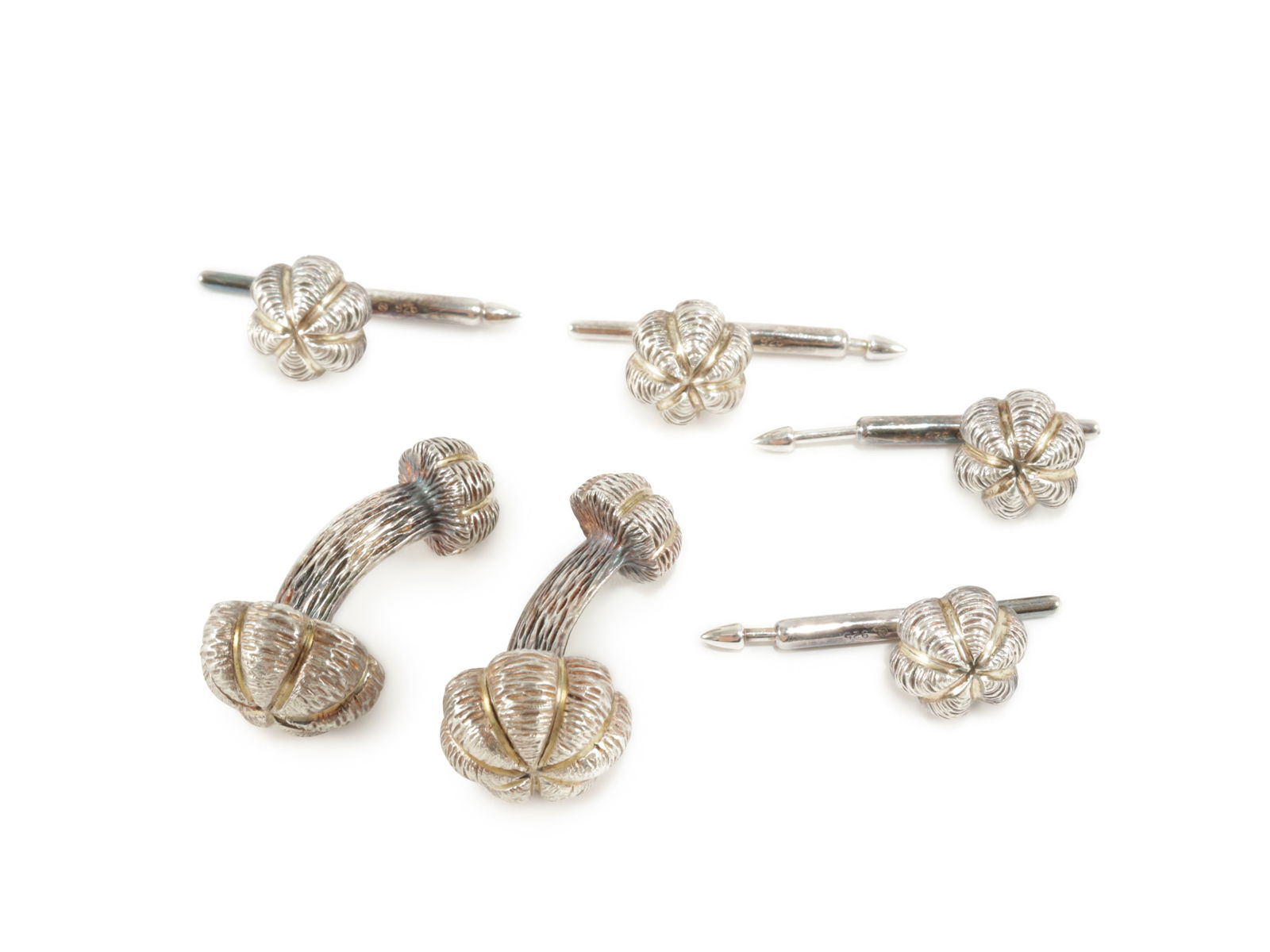 Tiffany & Co Sterling Cufflinks & Shirt Stud Suite (1 of 4)