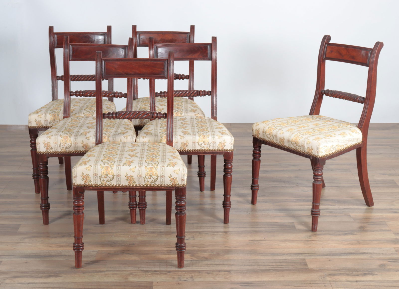 Set of Regency Mahogany Dining Chairs, 19th C. (1 of 6)