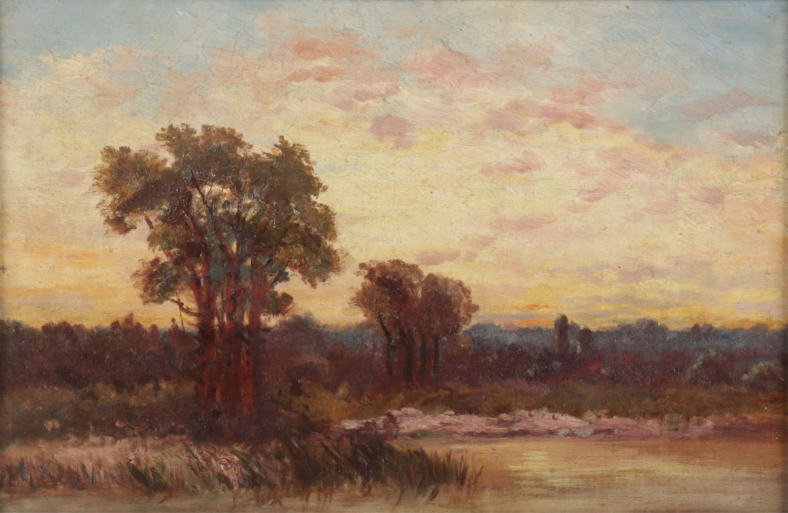 American School - Landscape at Dusk with Pond O/C (1 of 5)