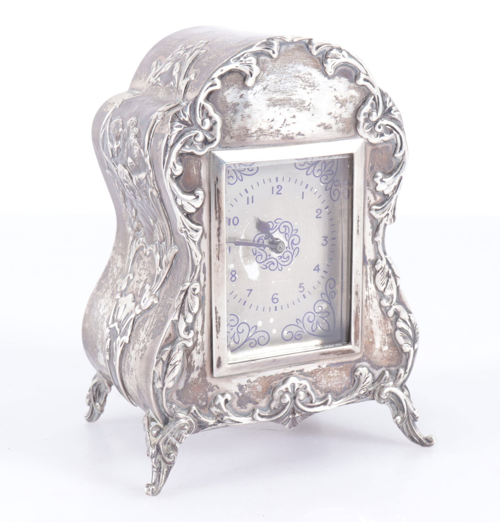 William Chawner, Sterling Silver Mantle Clock (1 of 6)