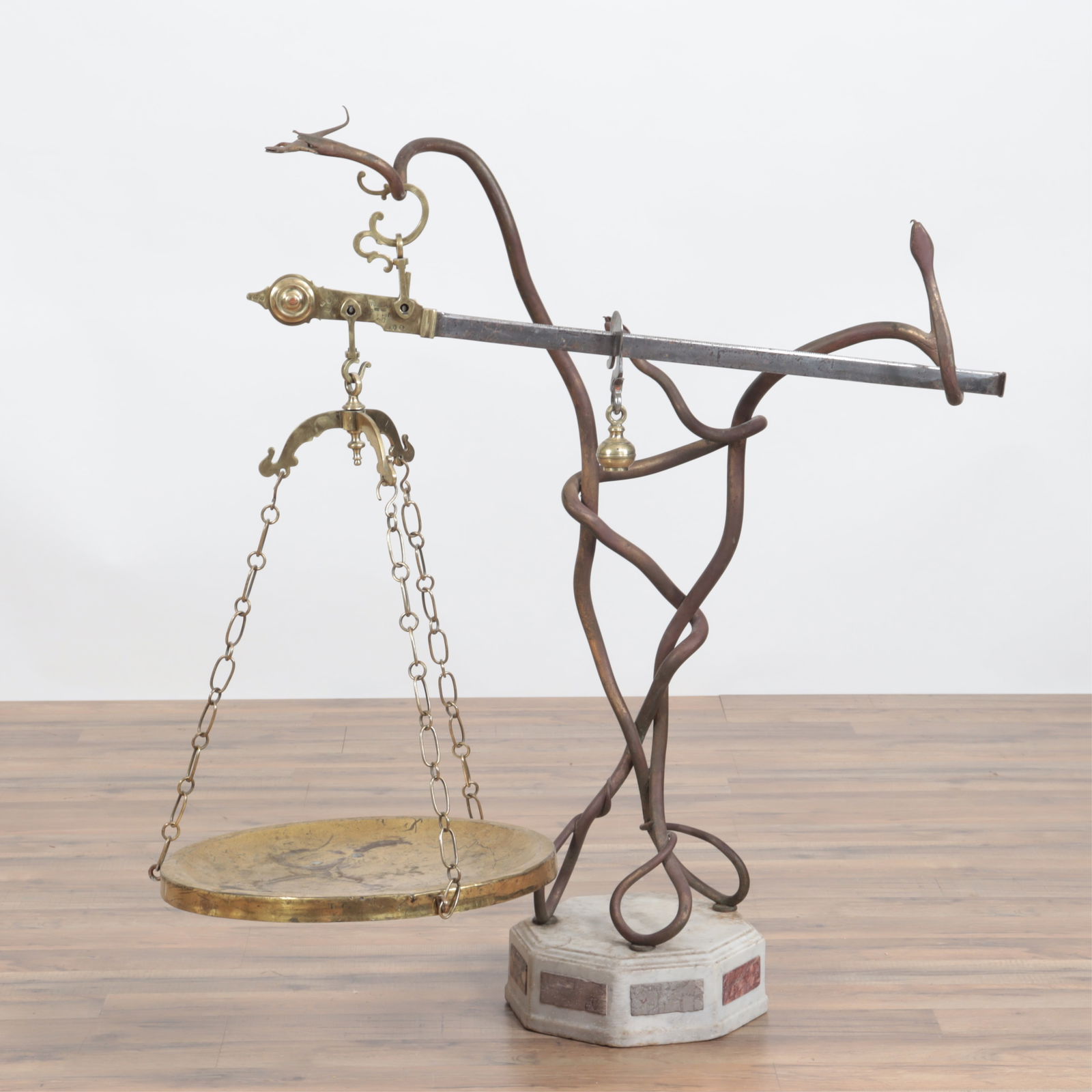 P. Cinque Brass Bakers Scale - Metal Serpent Stand (1 of 9)