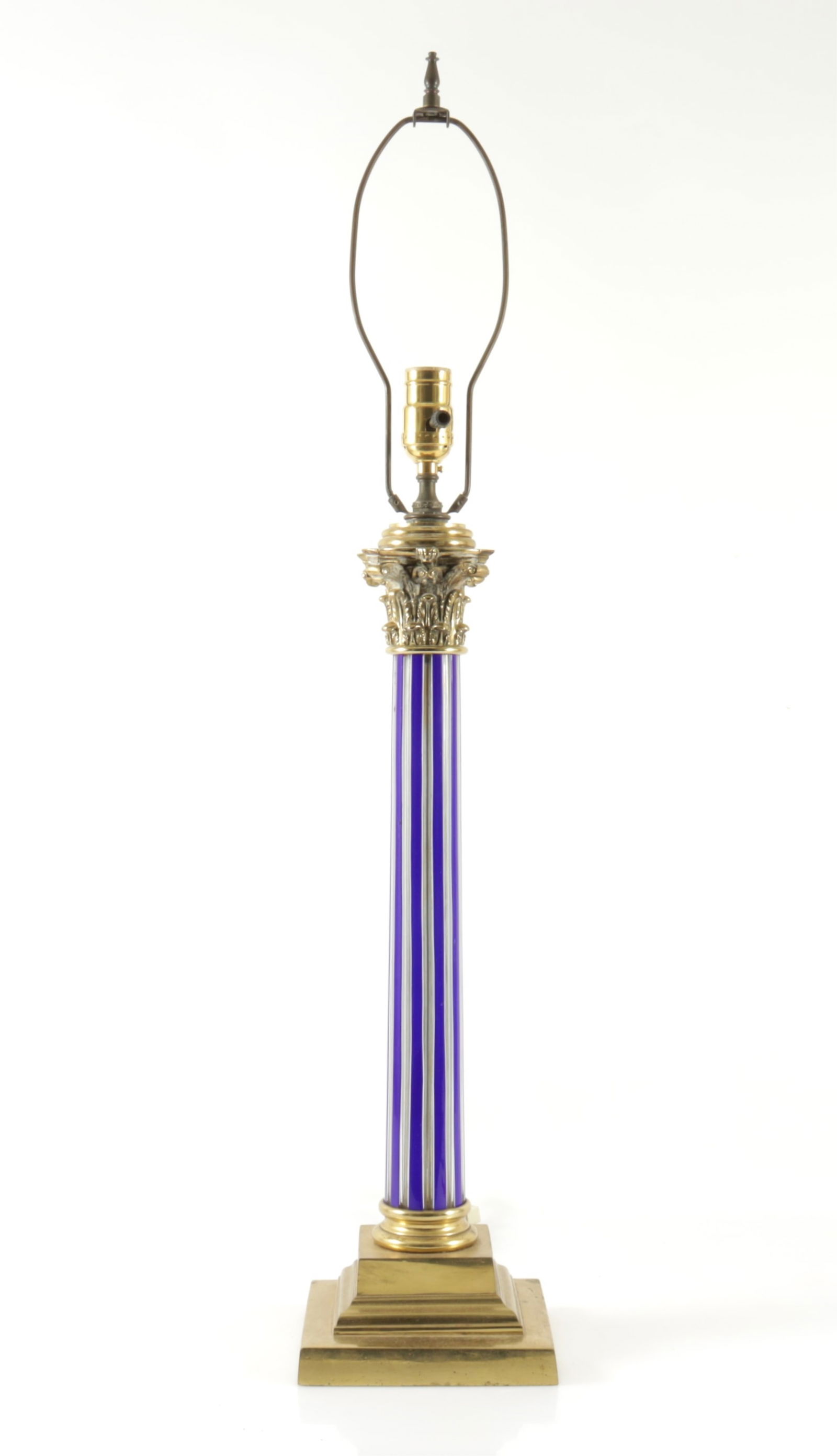 Classical Style Brass & Glass Lamp (1 of 5)