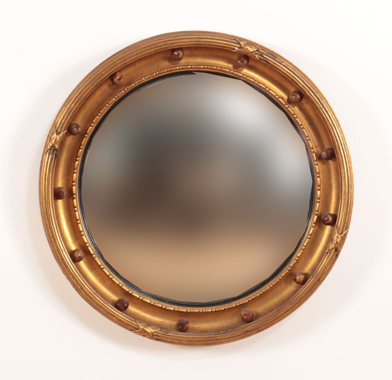 Regency Style Giltwood Convex Mirror (1 of 3)