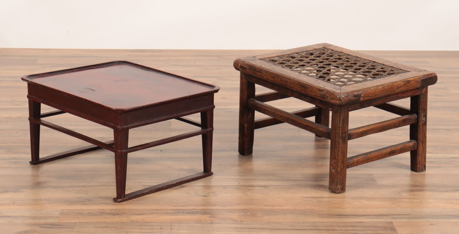 Chinese Elm Bench & Low Table (1 of 6)