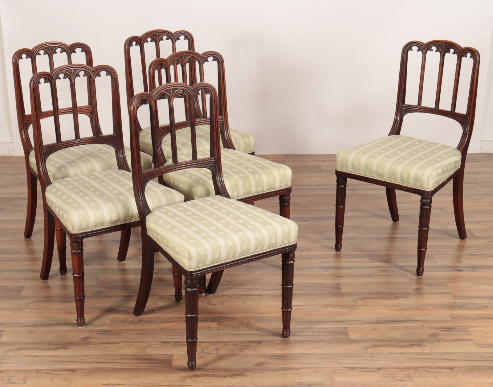 Regency Gothic Revival Dining Chairs, c1830 (1 of 9)