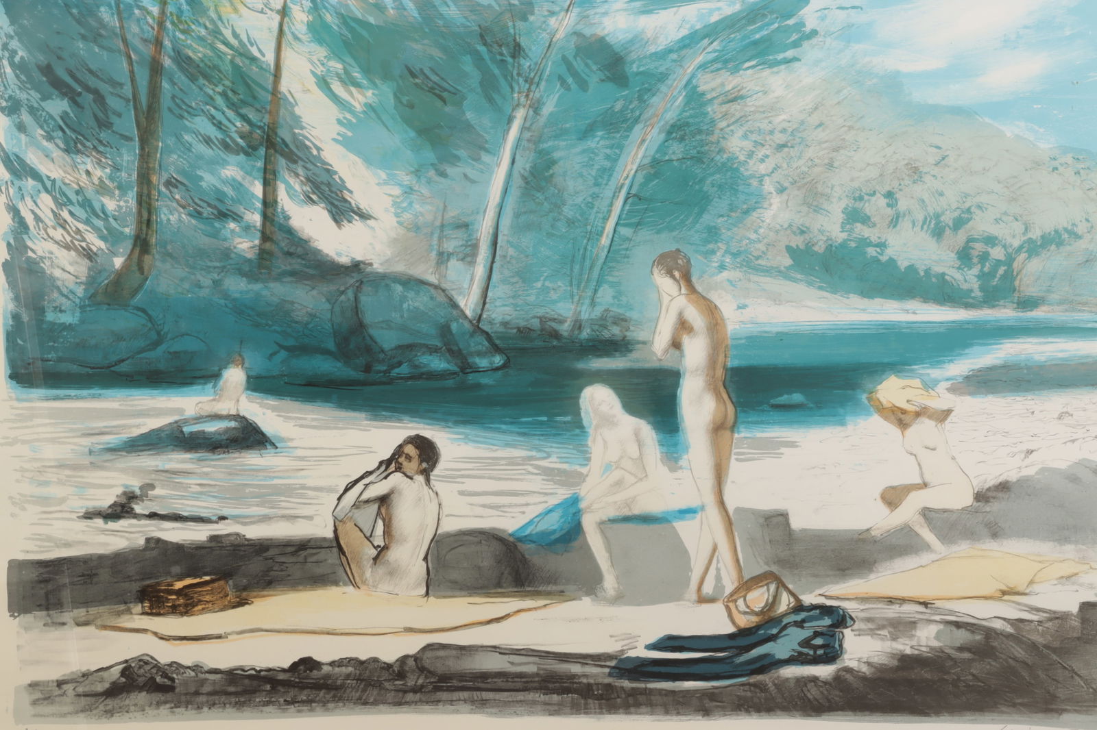 Luciano Guarnieri - Bathers Lithograph (1 of 7)