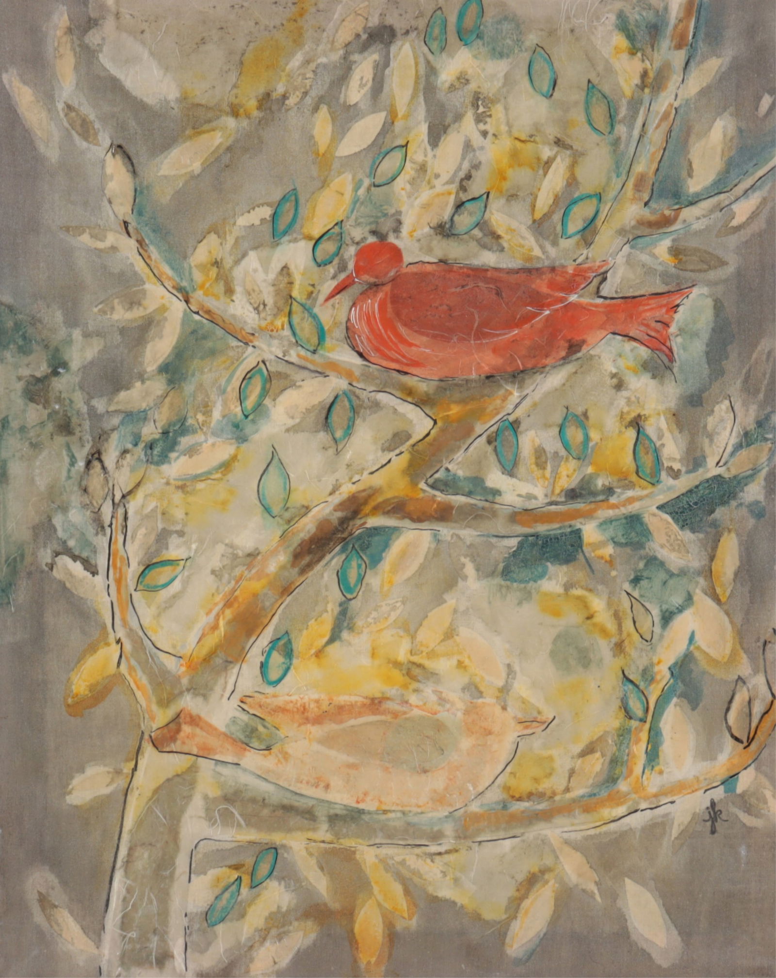 Unknown Artist - Bird in Tree M/M (1 of 6)