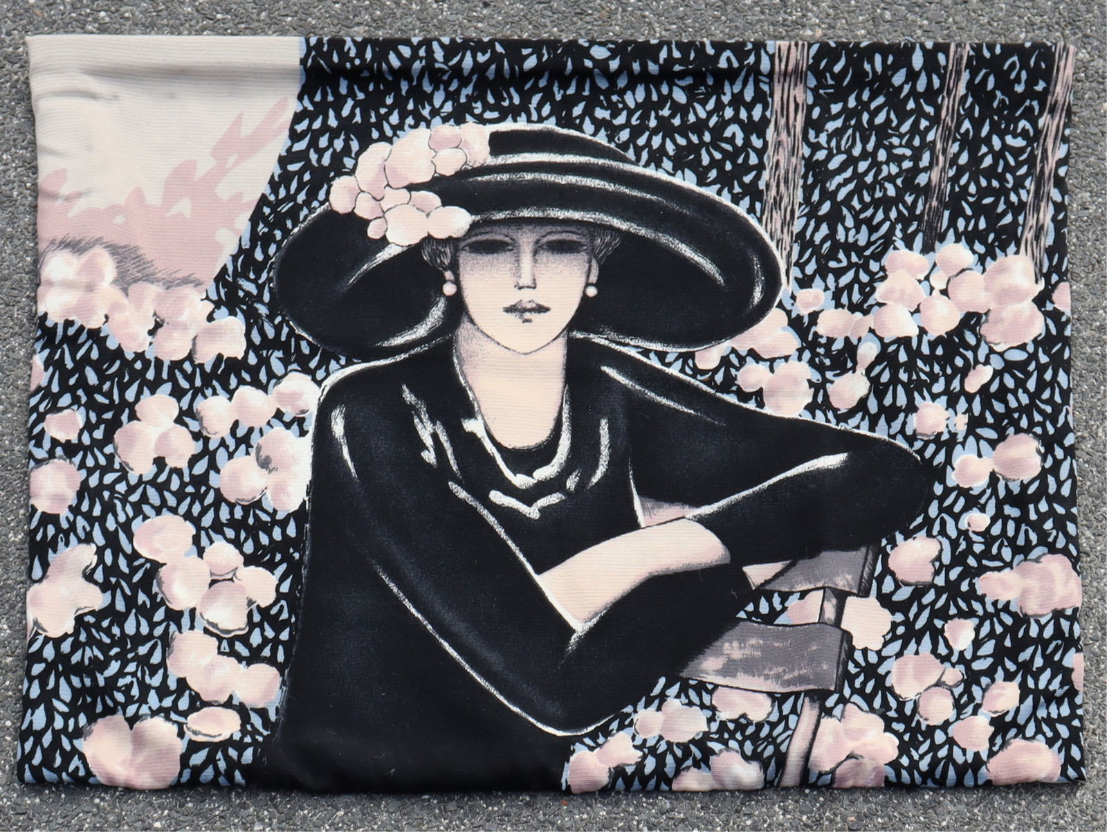 Jean Pierre Cassigneul La Capeline... Tapestry: La Capilene Fleurie Tapestry edition numbered 253/300. Fabric certificate label verso.3'-5" x 4'-7"