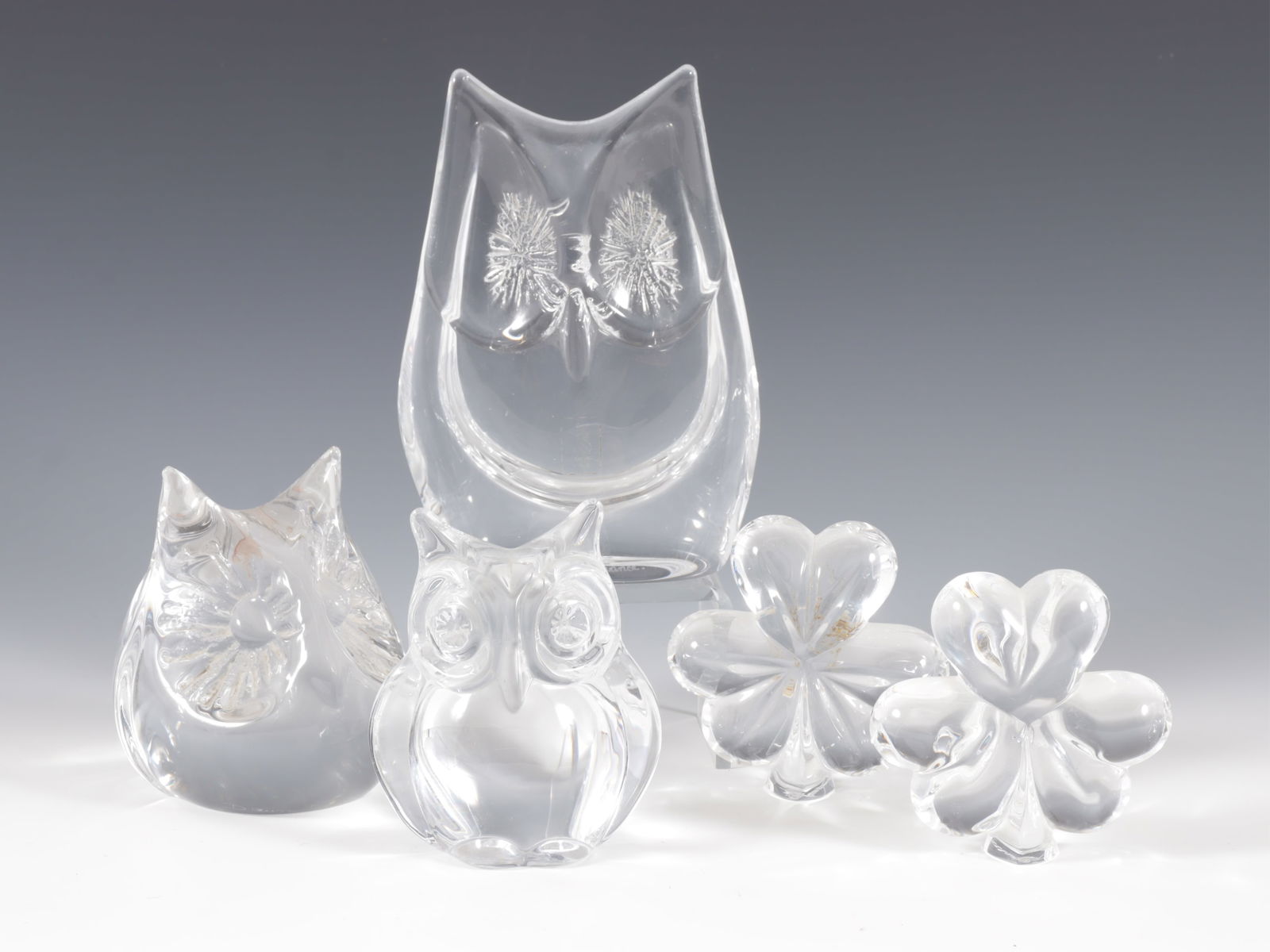 Daum Nancy Glass Owls, Flowers (1 of 9)